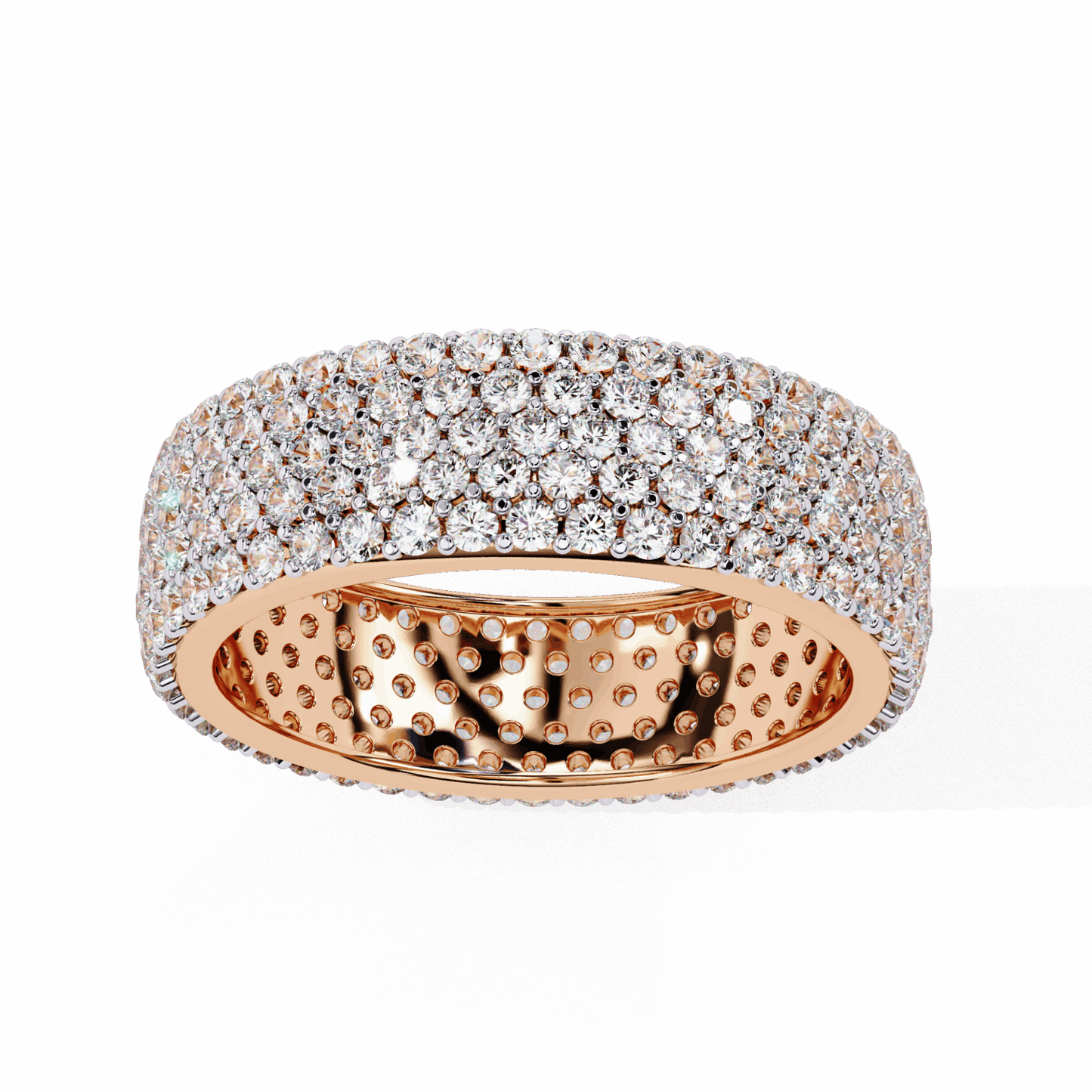 1.75 Carat Round Classic Wedding Band in Moissanite | House of Estara