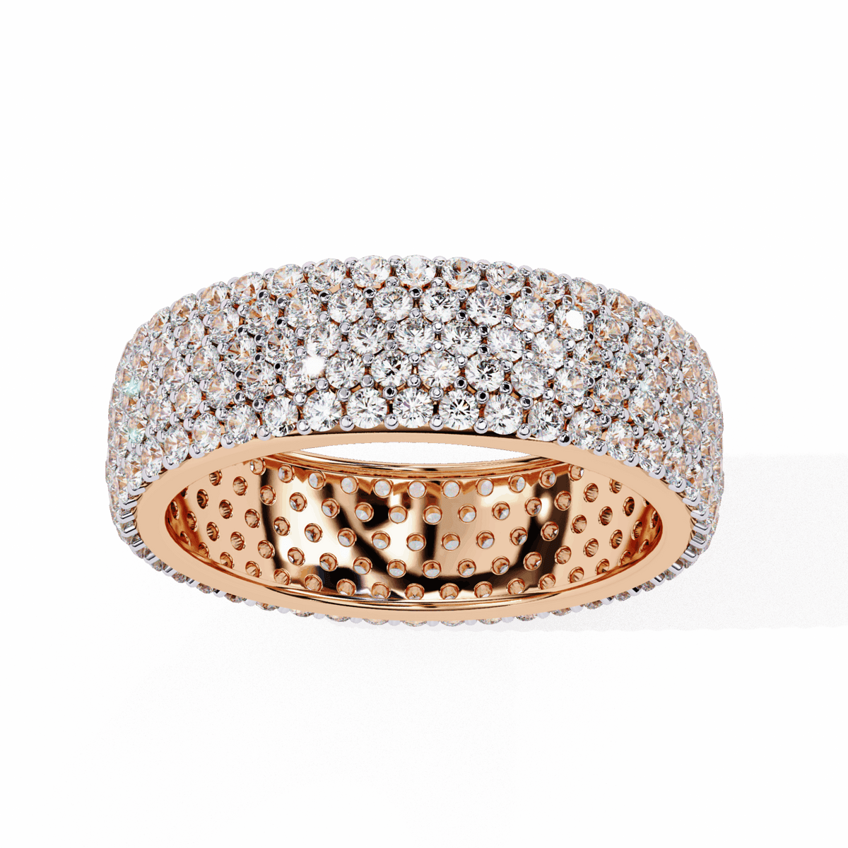 1.75 Carat Round Classic Wedding Band in Moissanite | House of Estara