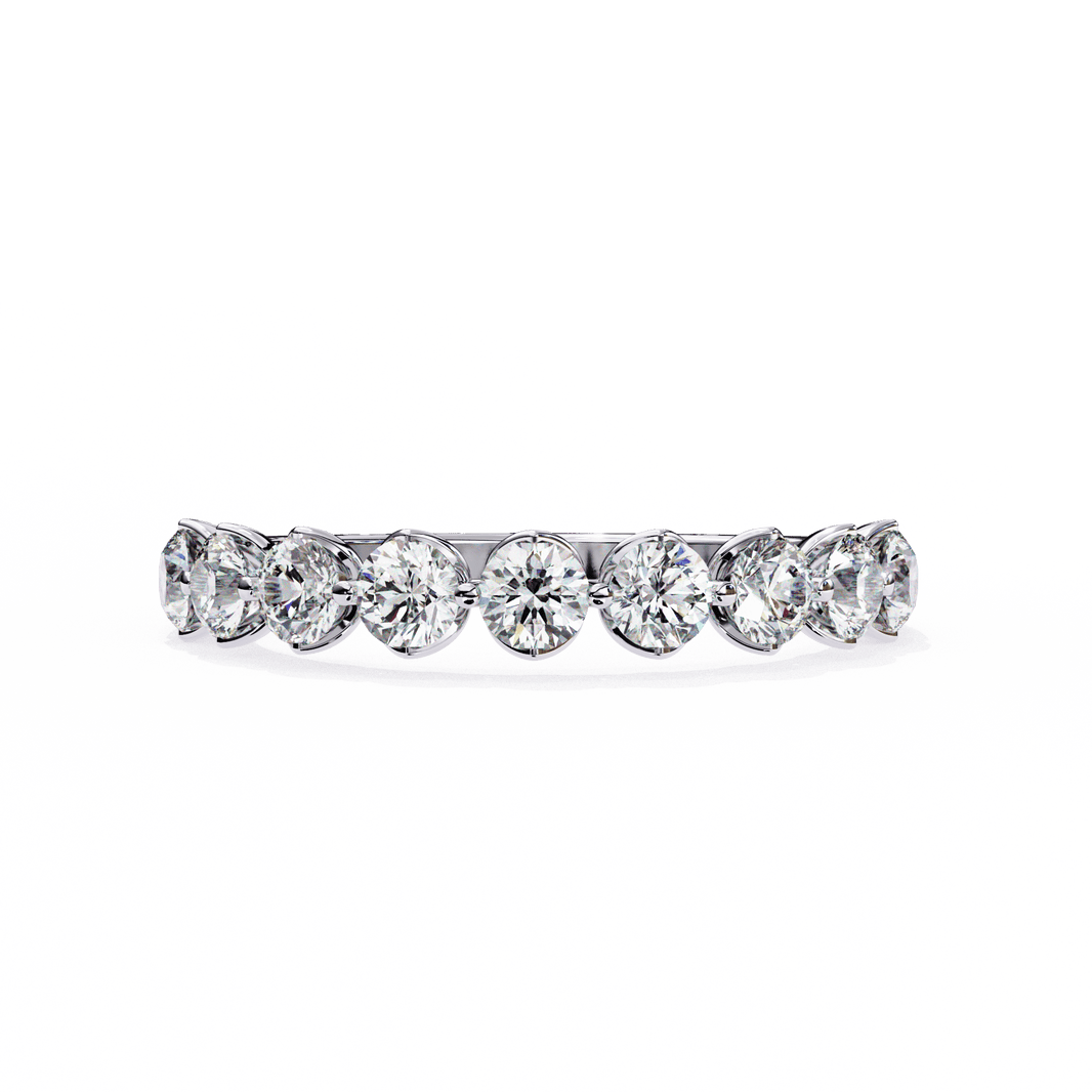 1 Carat Round Classic Solitaire Band in Moissanite | House of Estara