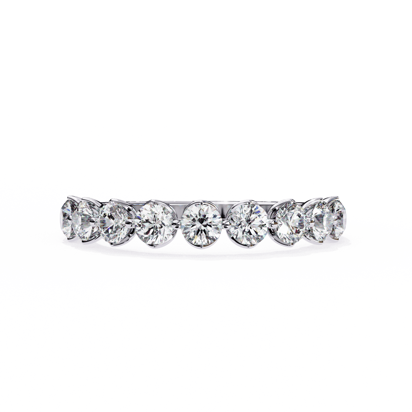 1 Carat Round Classic Solitaire Band in Moissanite | House of Estara
