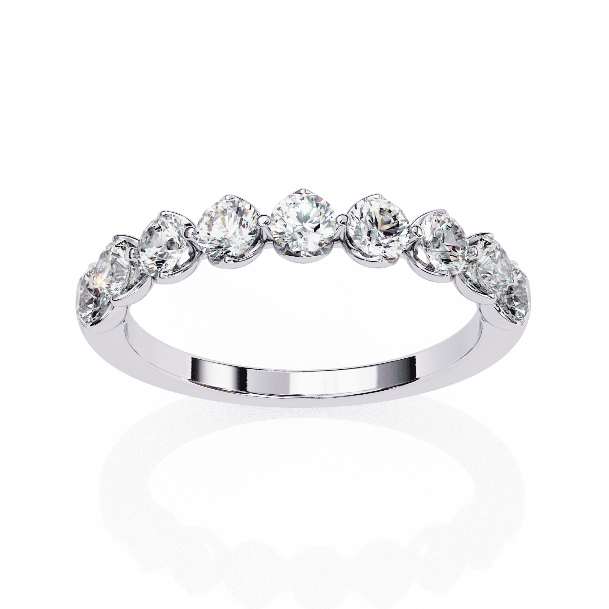1 Carat Round Classic Solitaire Band in Moissanite | House of Estara