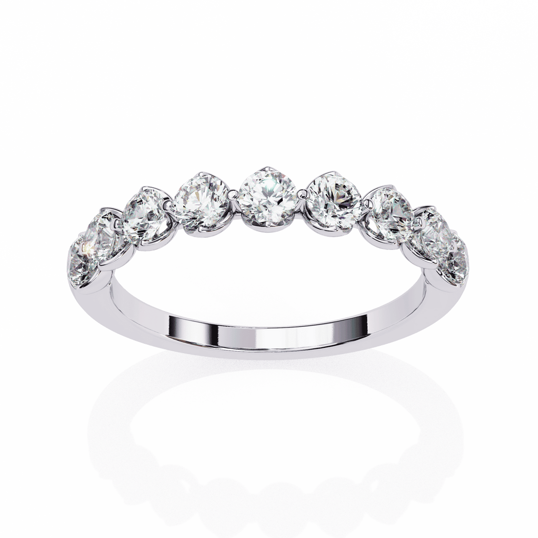 1 Carat Round Classic Solitaire Band in Moissanite | House of Estara