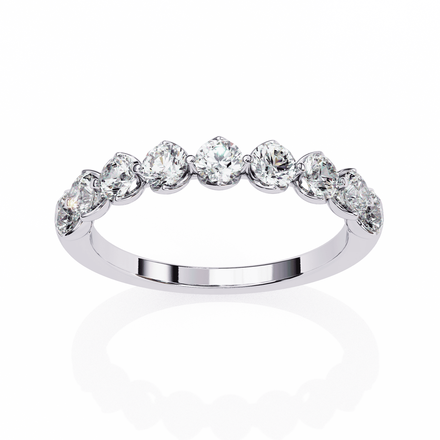 1 Carat Round Classic Solitaire Band in Moissanite | House of Estara