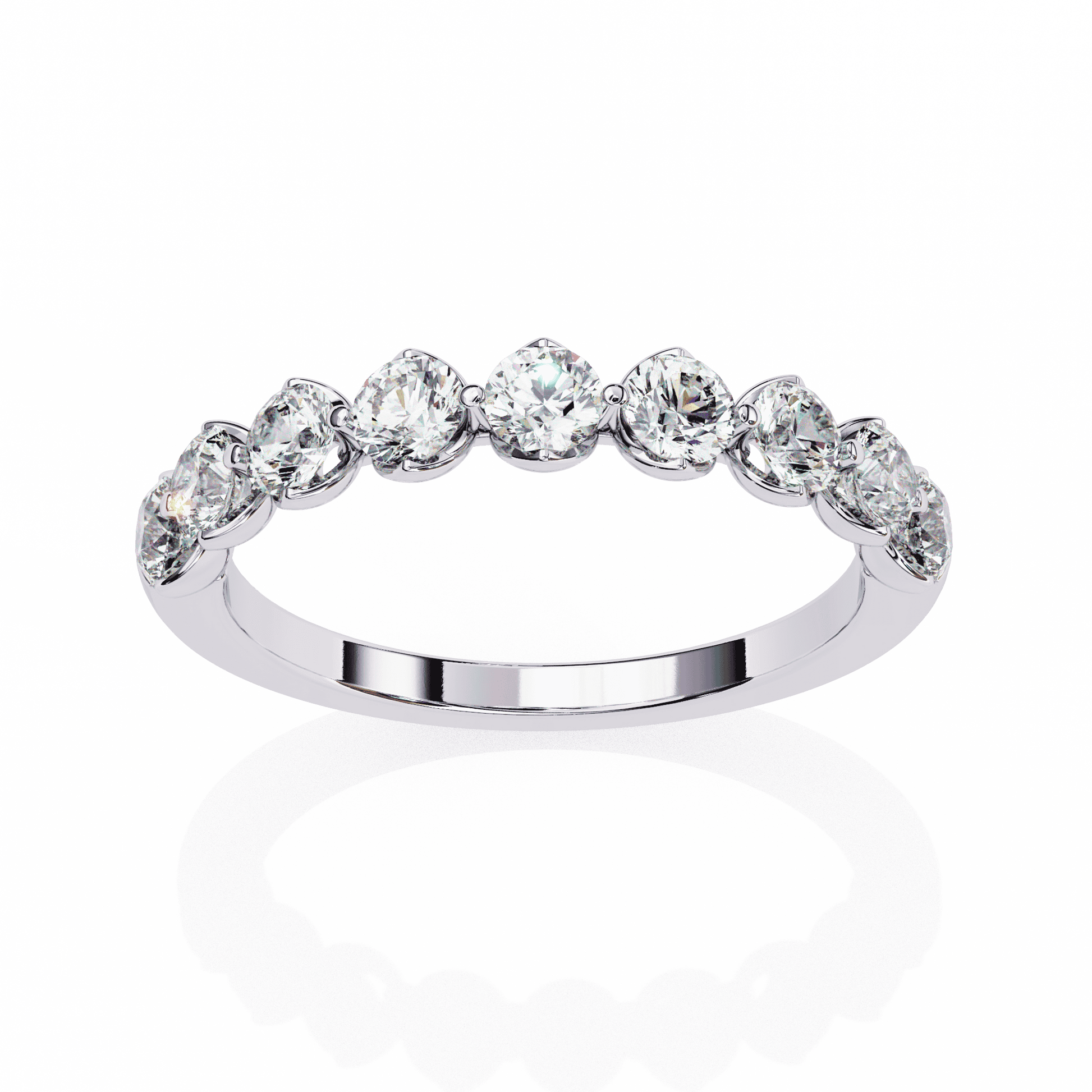 1 Carat Round Classic Solitaire Band in Moissanite | House of Estara