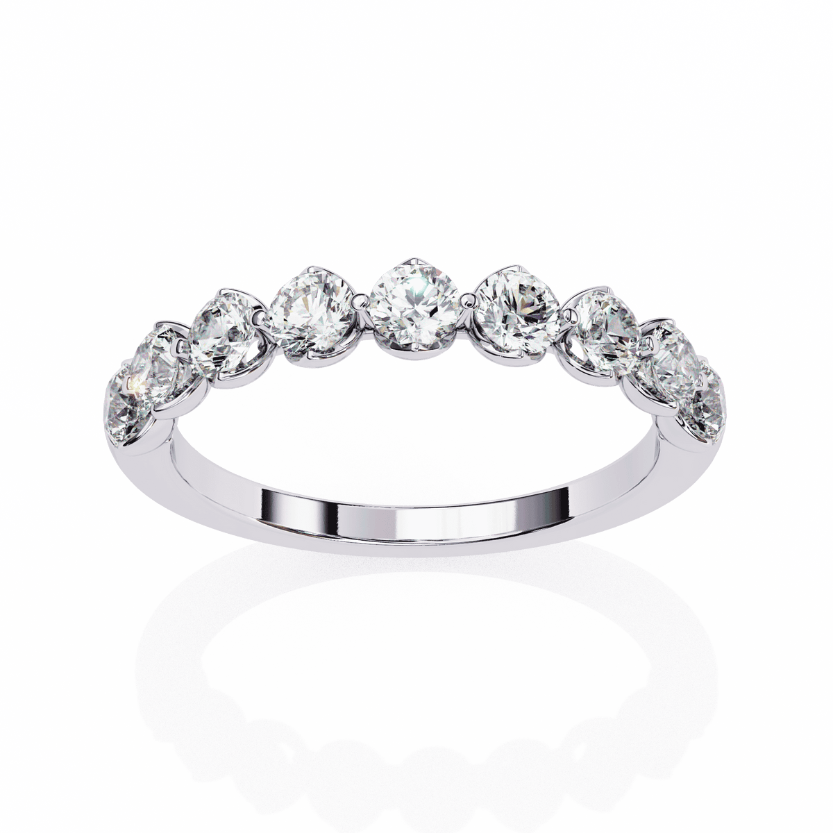 1 Carat Round Classic Solitaire Band in Moissanite | House of Estara