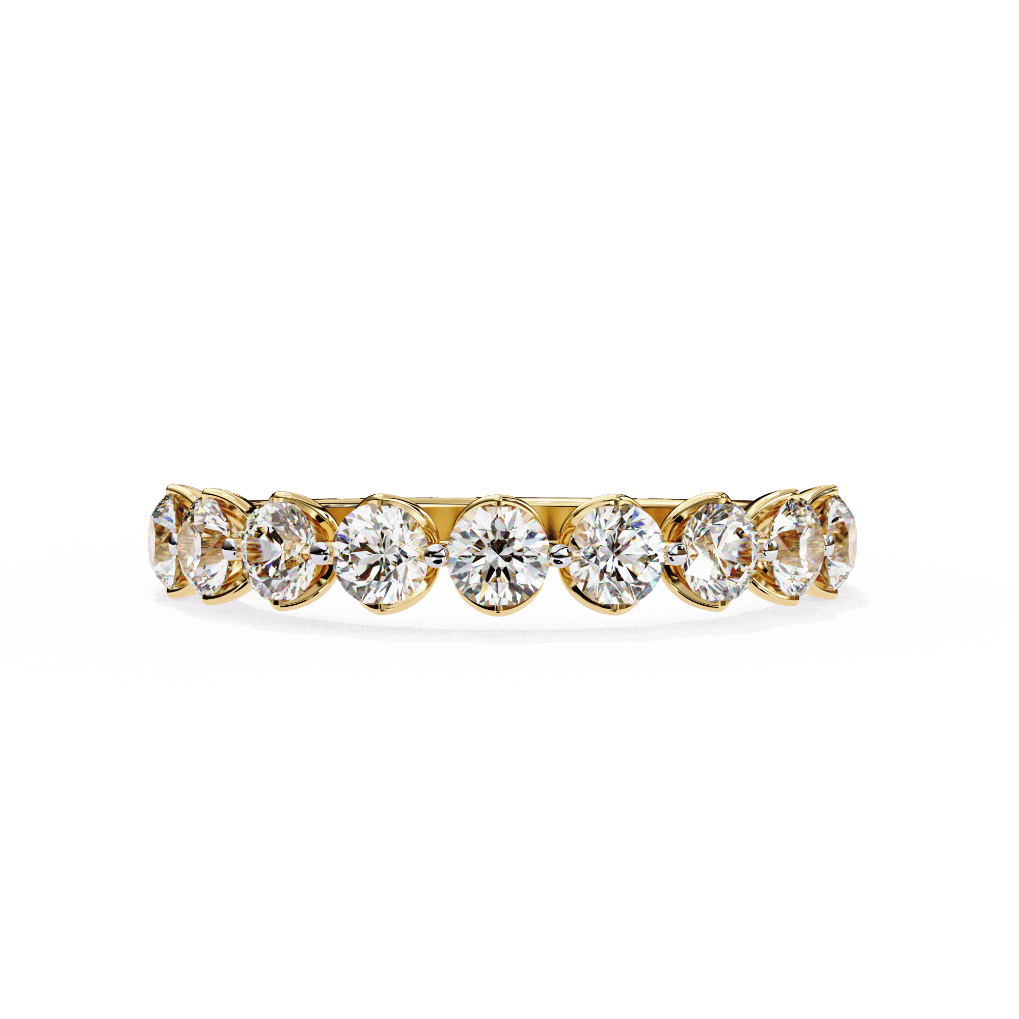 1 Carat Round Classic Solitaire Band in Moissanite | House of Estara