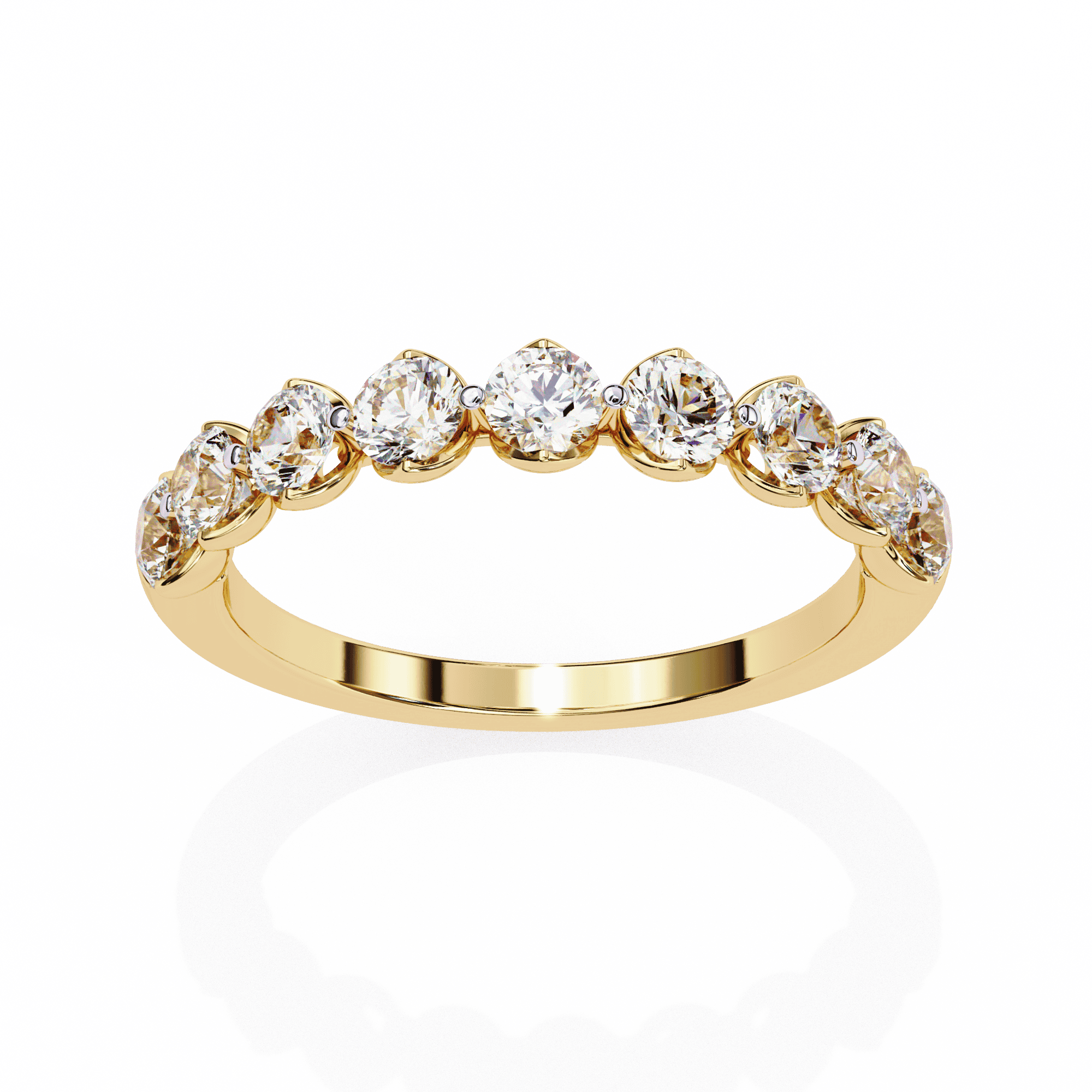 1 Carat Round Classic Solitaire Band in Moissanite | House of Estara