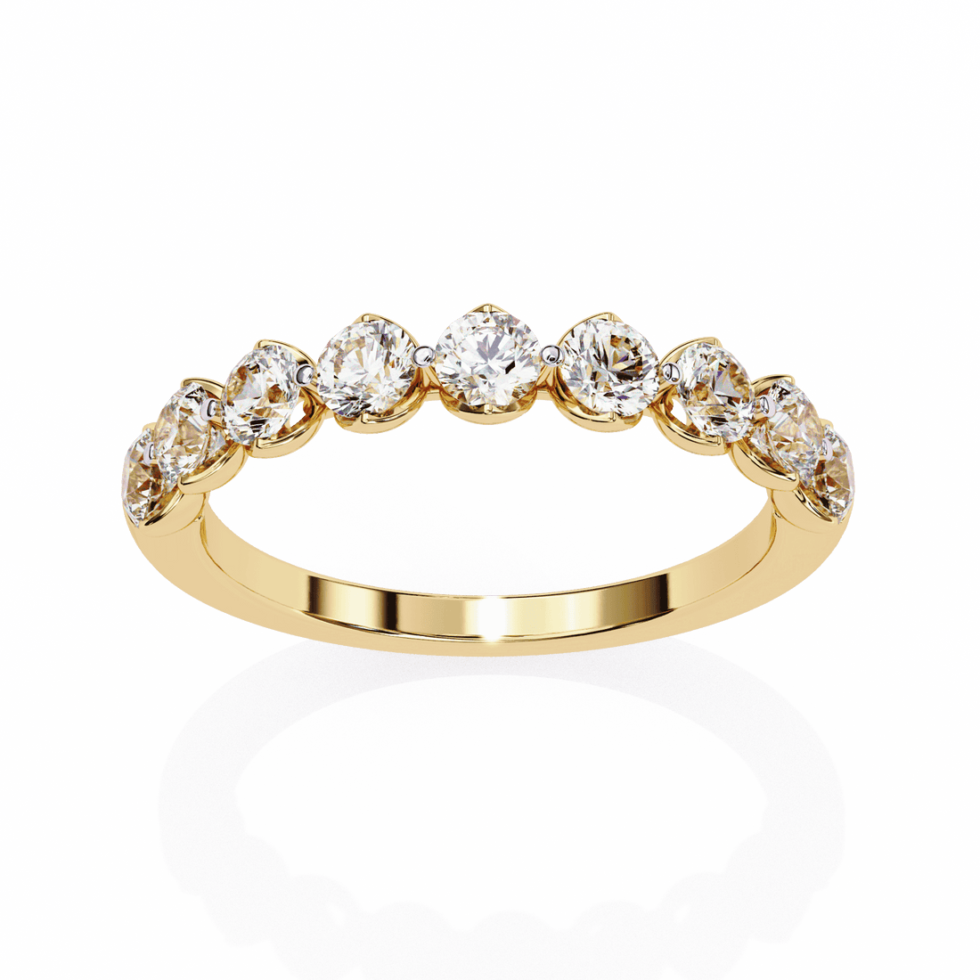1 Carat Round Classic Solitaire Band in Moissanite | House of Estara