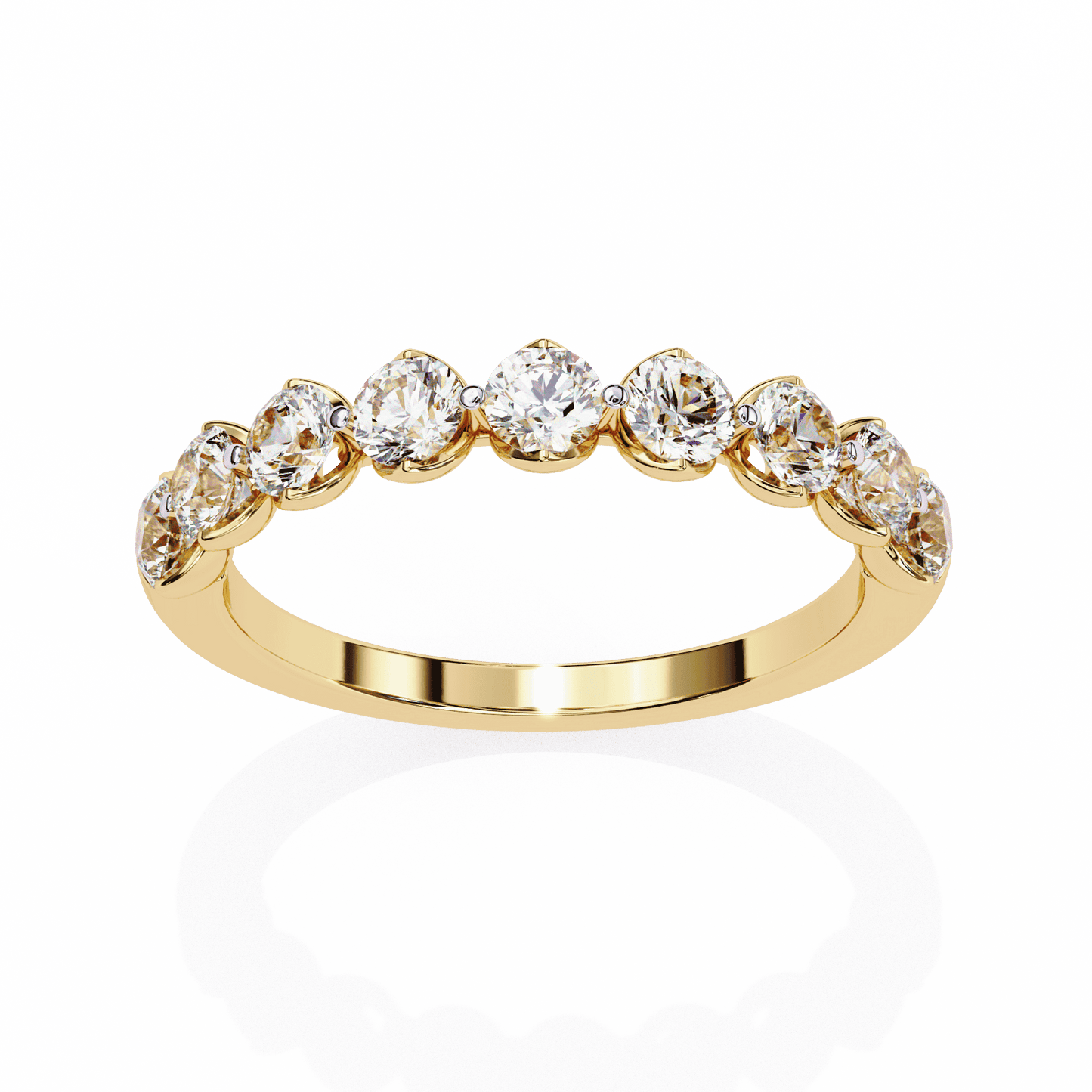 1 Carat Round Classic Solitaire Band in Moissanite | House of Estara