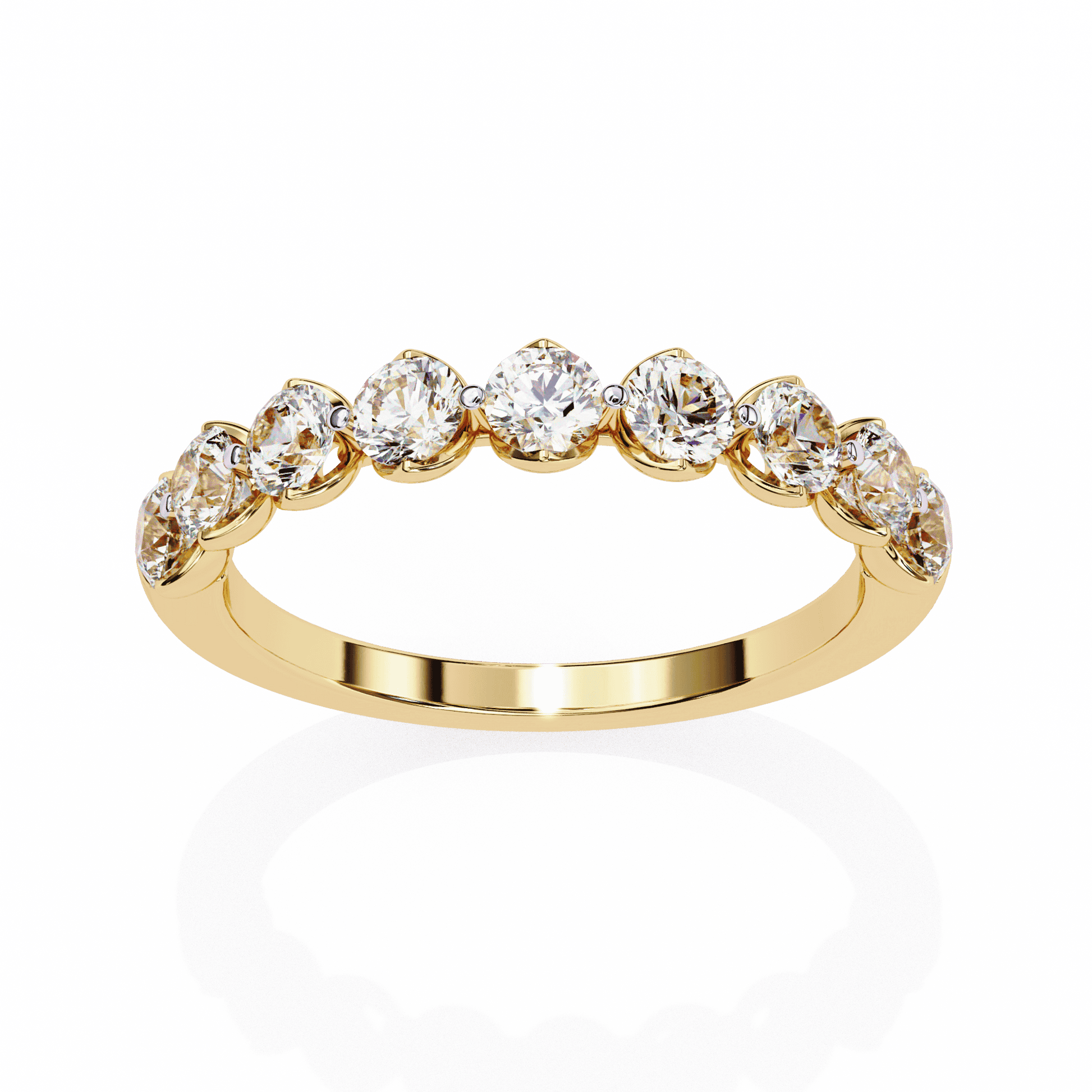 1 Carat Round Classic Solitaire Band in Moissanite | House of Estara
