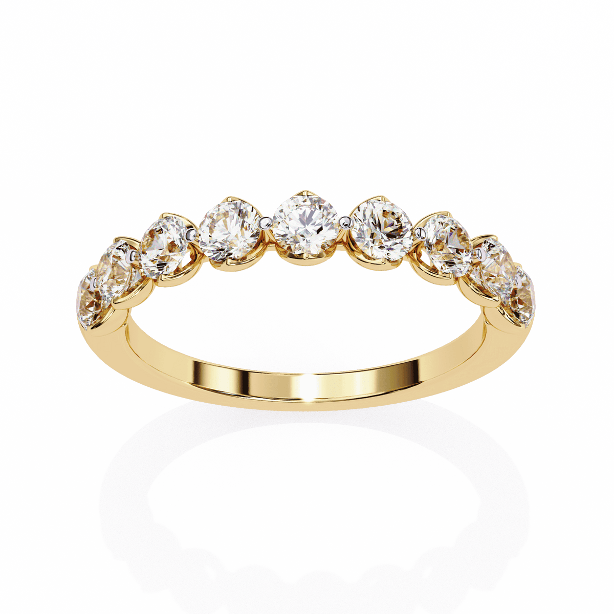 1 Carat Round Classic Solitaire Band in Moissanite | House of Estara