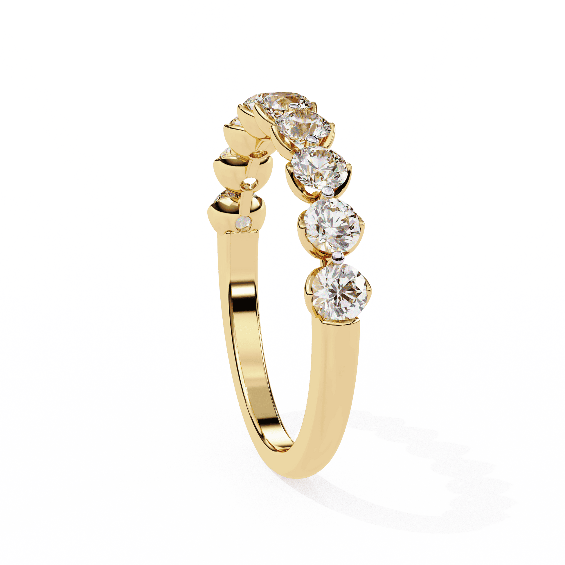 1 Carat Round Classic Solitaire Band in Moissanite | House of Estara