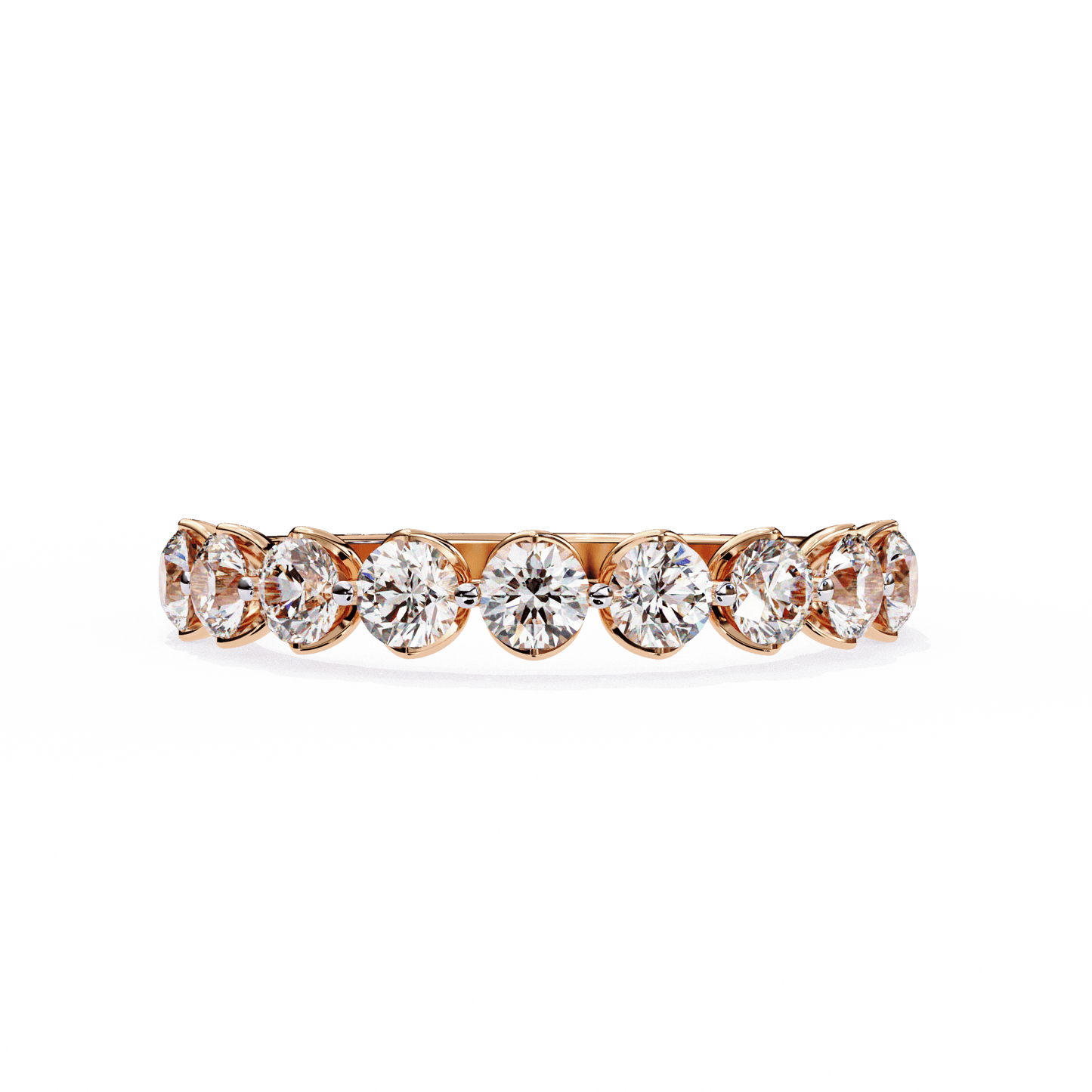 1 Carat Round Classic Solitaire Band in Moissanite | House of Estara