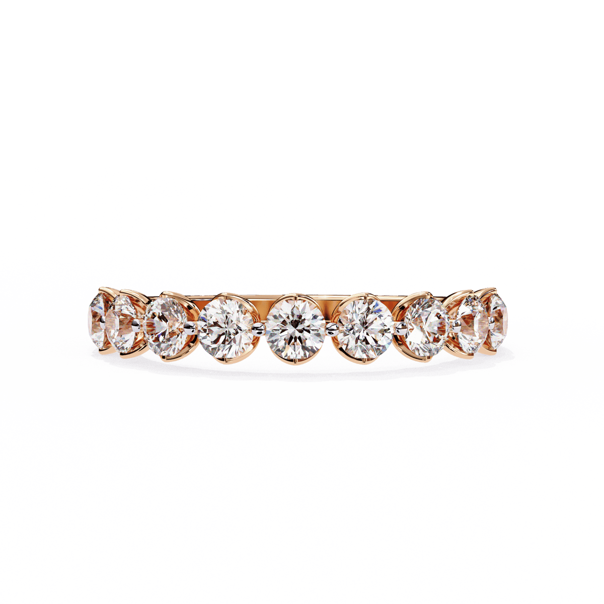 1 Carat Round Classic Solitaire Band in Moissanite | House of Estara