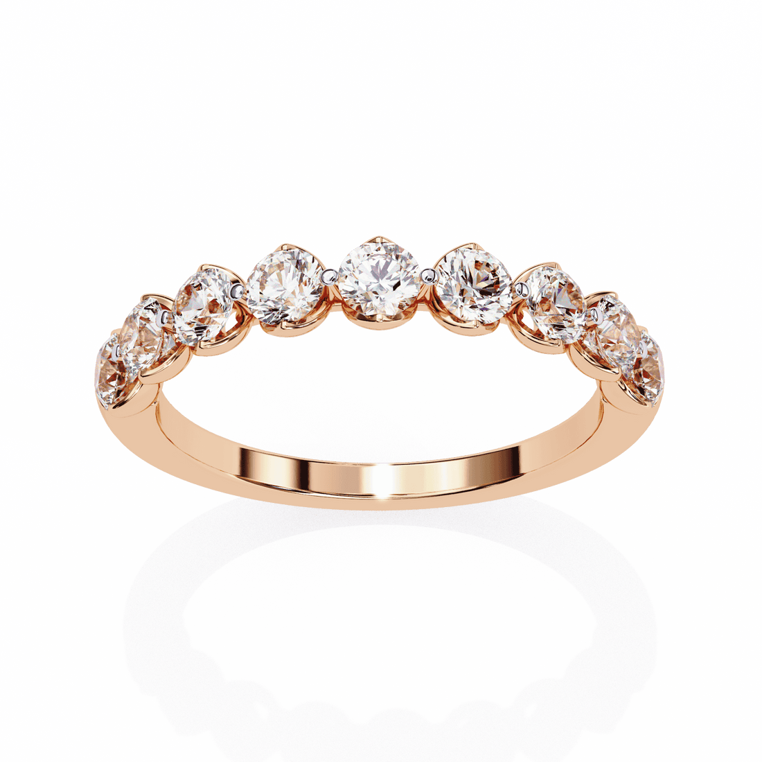 1 Carat Round Classic Solitaire Band in Moissanite | House of Estara