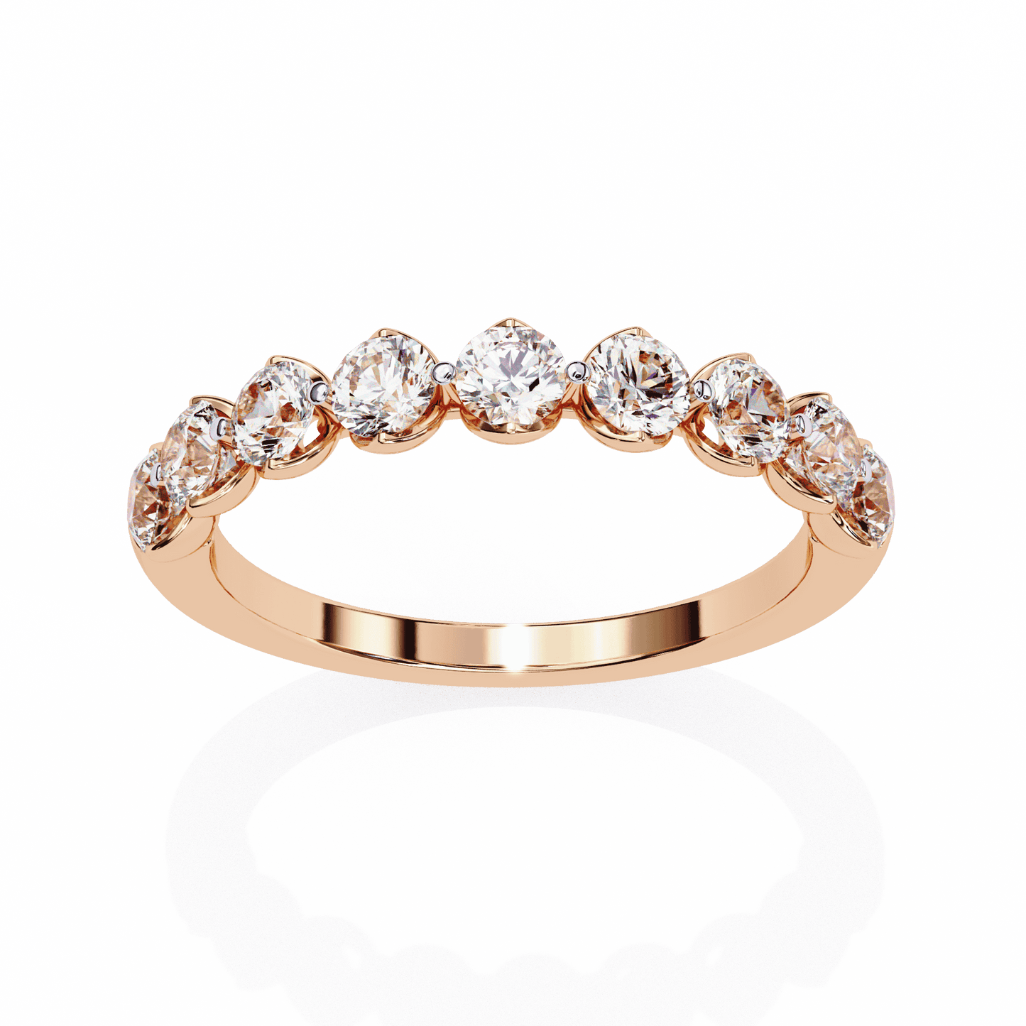 1 Carat Round Classic Solitaire Band in Moissanite | House of Estara