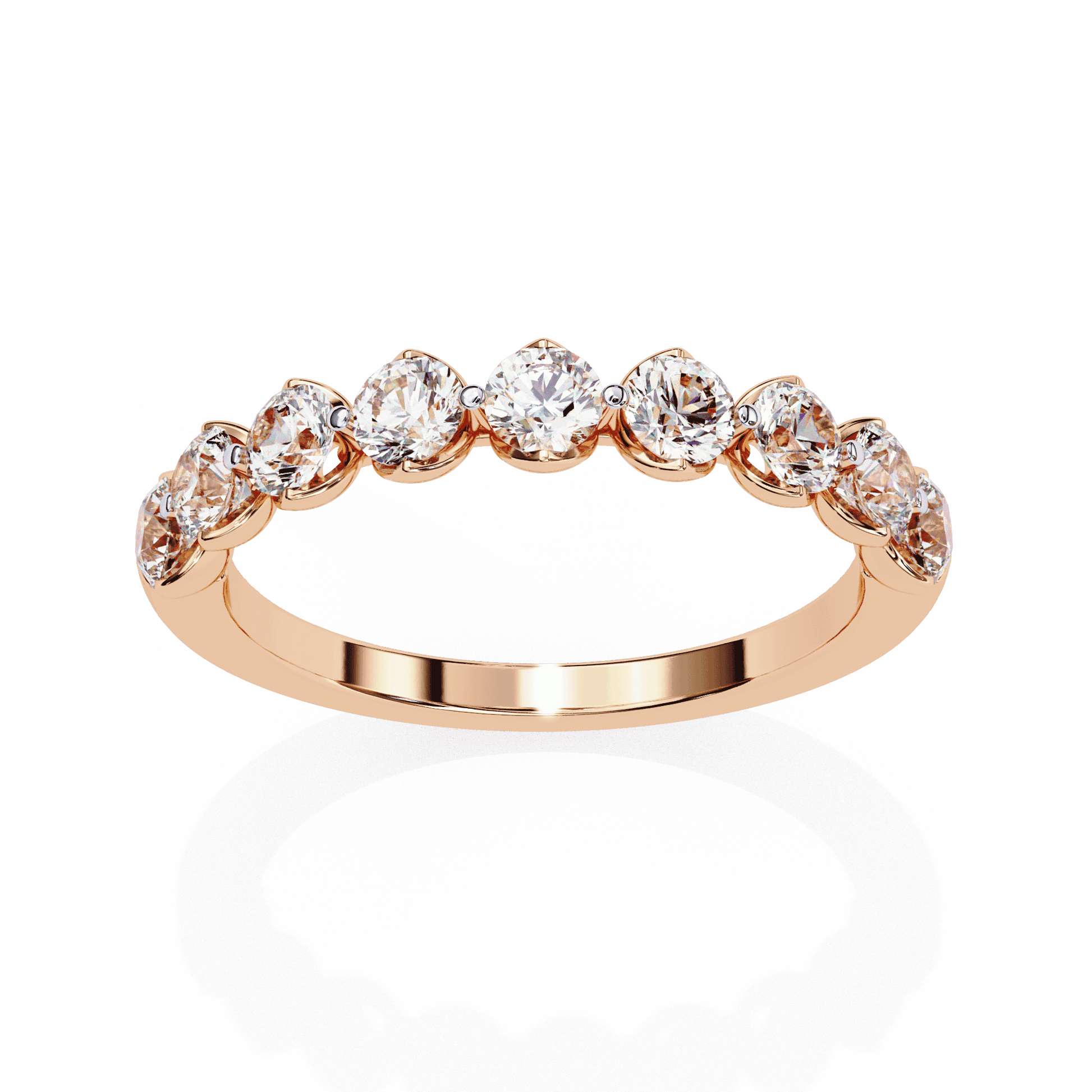 1 Carat Round Classic Solitaire Band in Moissanite | House of Estara