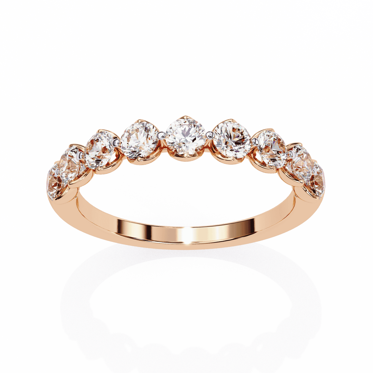 1 Carat Round Classic Solitaire Band in Moissanite | House of Estara