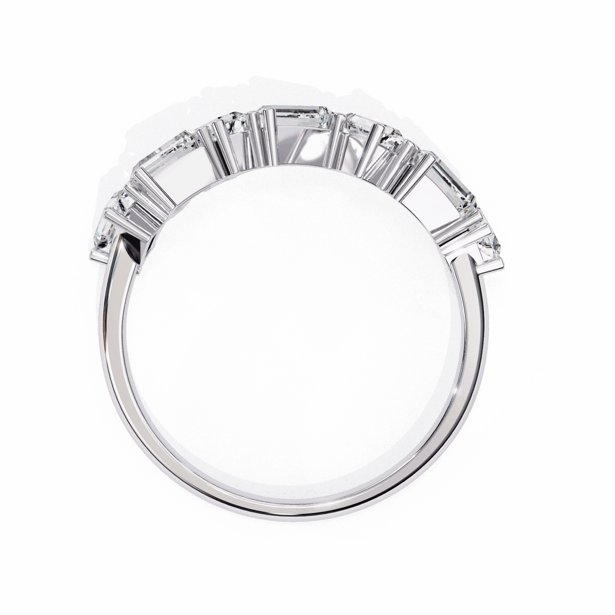 0.75 Carat Baguette and Round Twilight Band in Moissanite | House of Estara