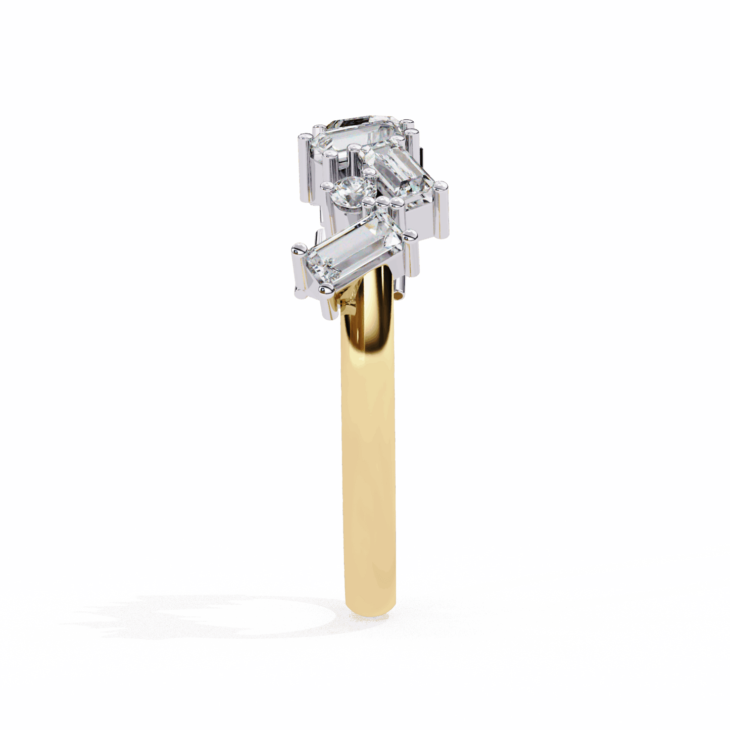 0.75 Carat Baguette and Round Twilight Band in Moissanite | House of Estara