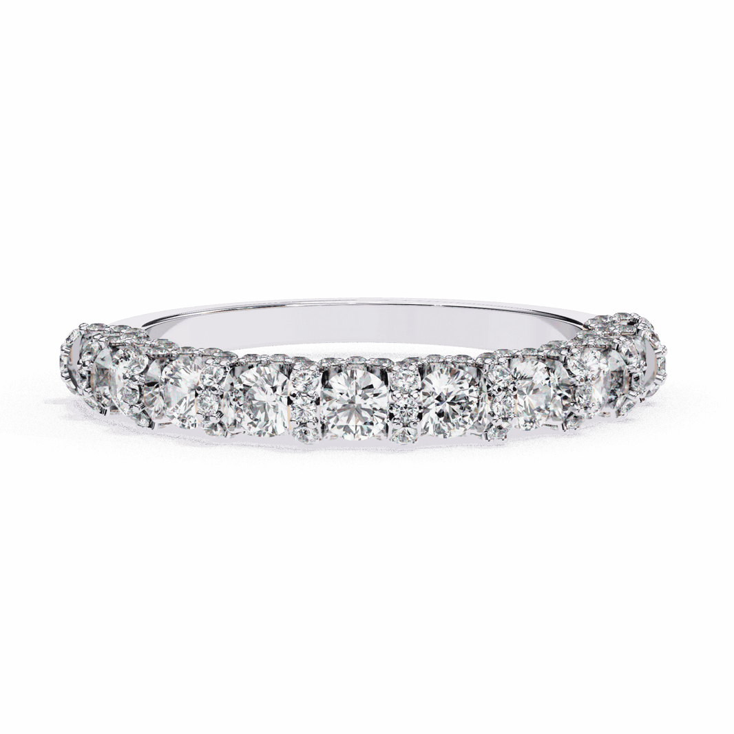 1 Carat Round Eternity Wedding Band in Moissanite | House of Estara