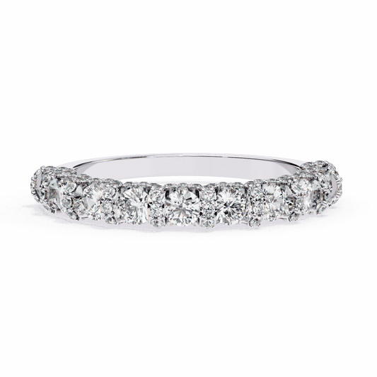 1 Carat Round Eternity Wedding Band in Moissanite | House of Estara