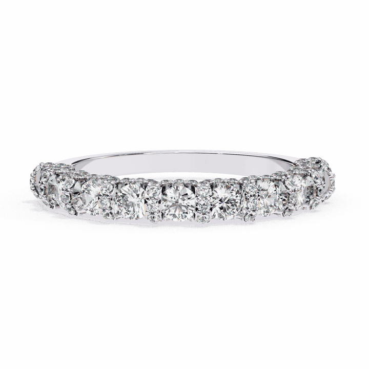 1 Carat Round Eternity Wedding Band in Moissanite | House of Estara