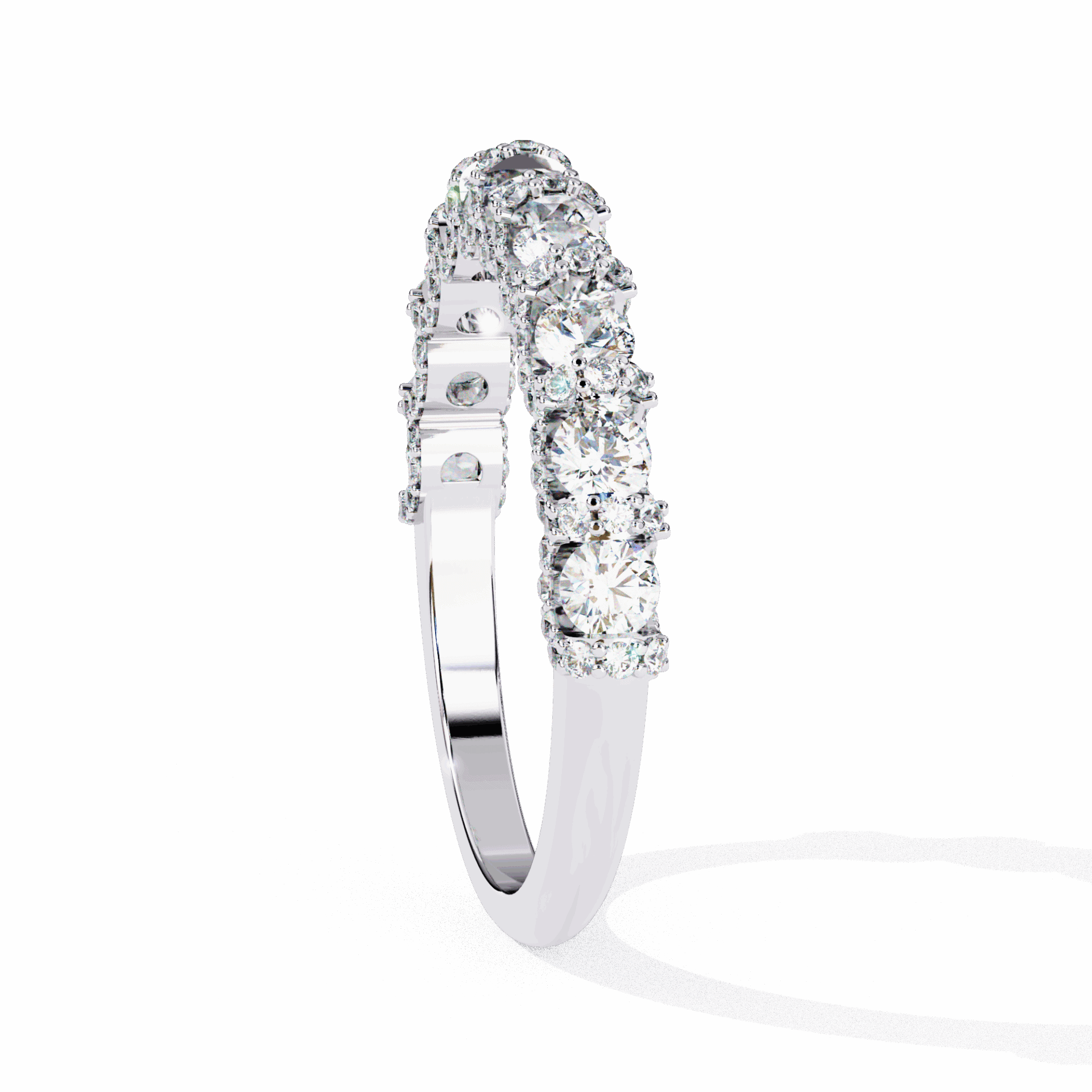 1 Carat Round Eternity Wedding Band in Moissanite | House of Estara