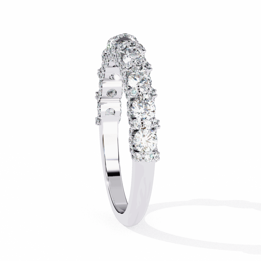 1 Carat Round Eternity Wedding Band in Moissanite | House of Estara
