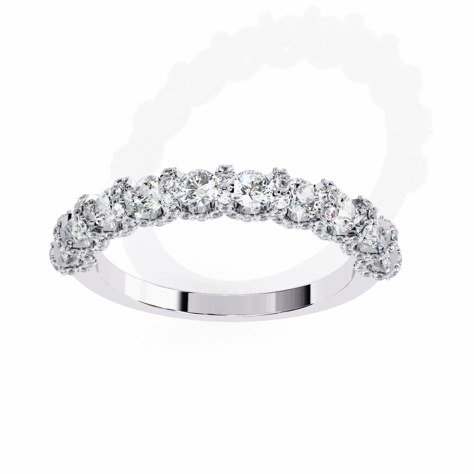 1 Carat Round Eternity Wedding Band in Moissanite | House of Estara