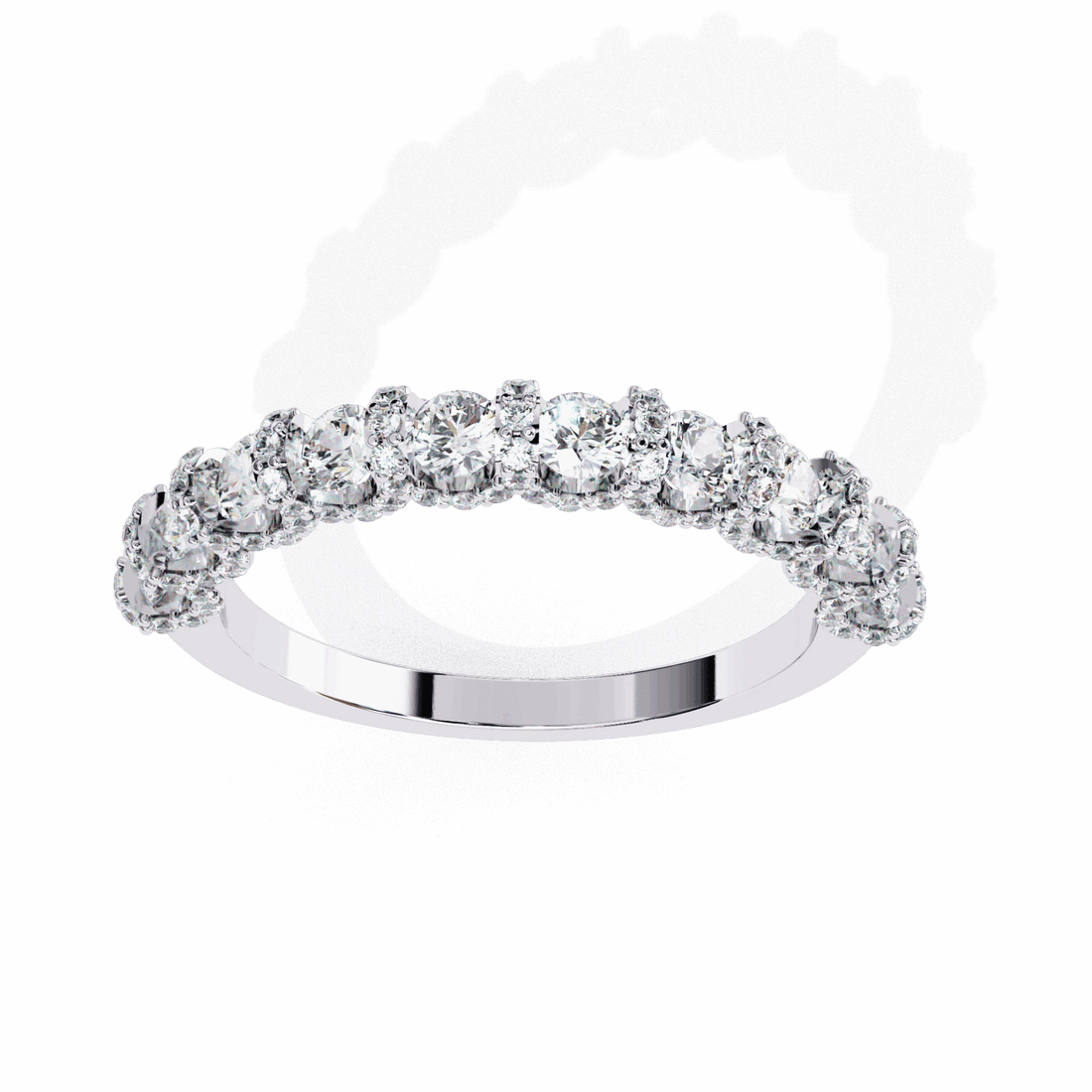 1 Carat Round Eternity Wedding Band in Moissanite | House of Estara