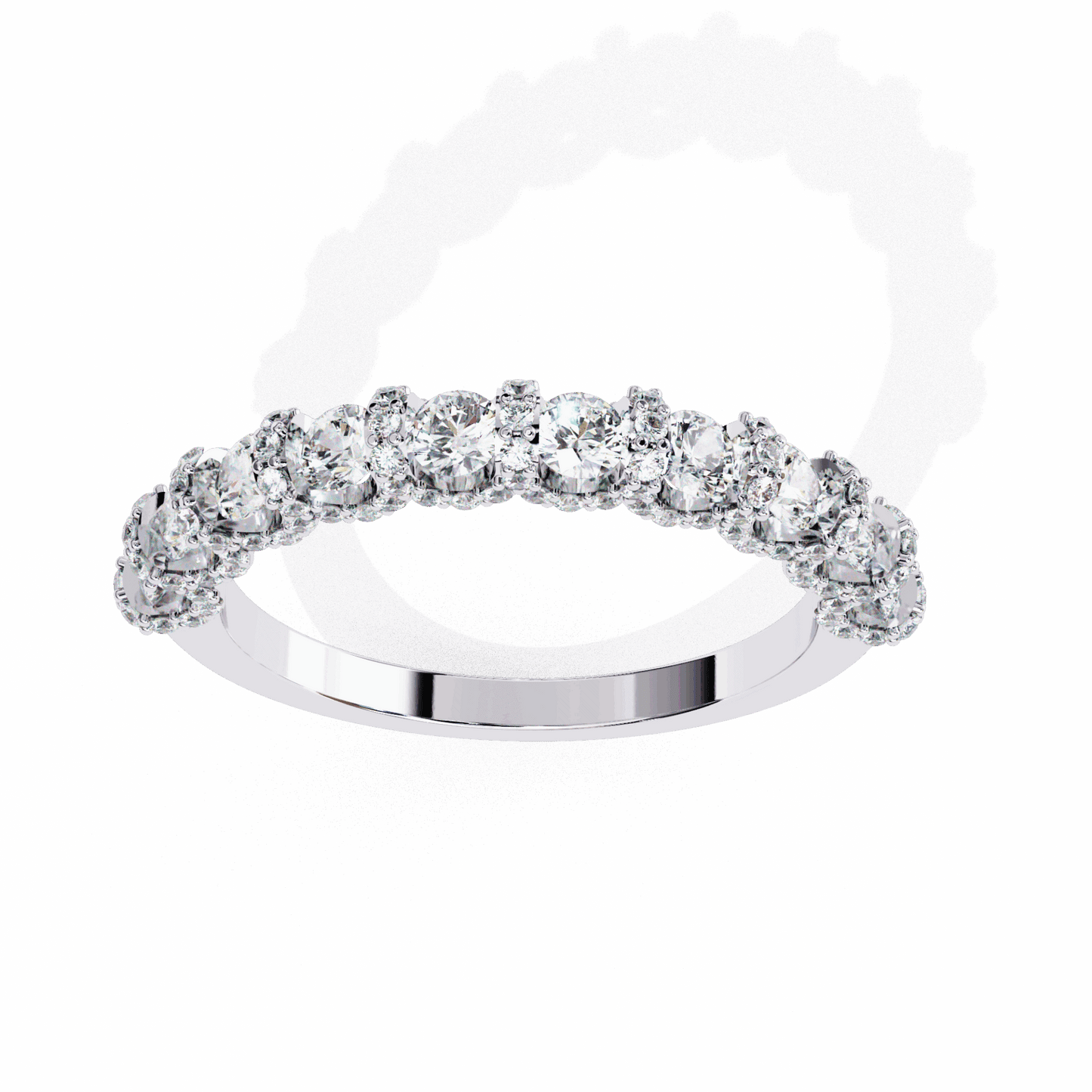 1 Carat Round Eternity Wedding Band in Moissanite | House of Estara