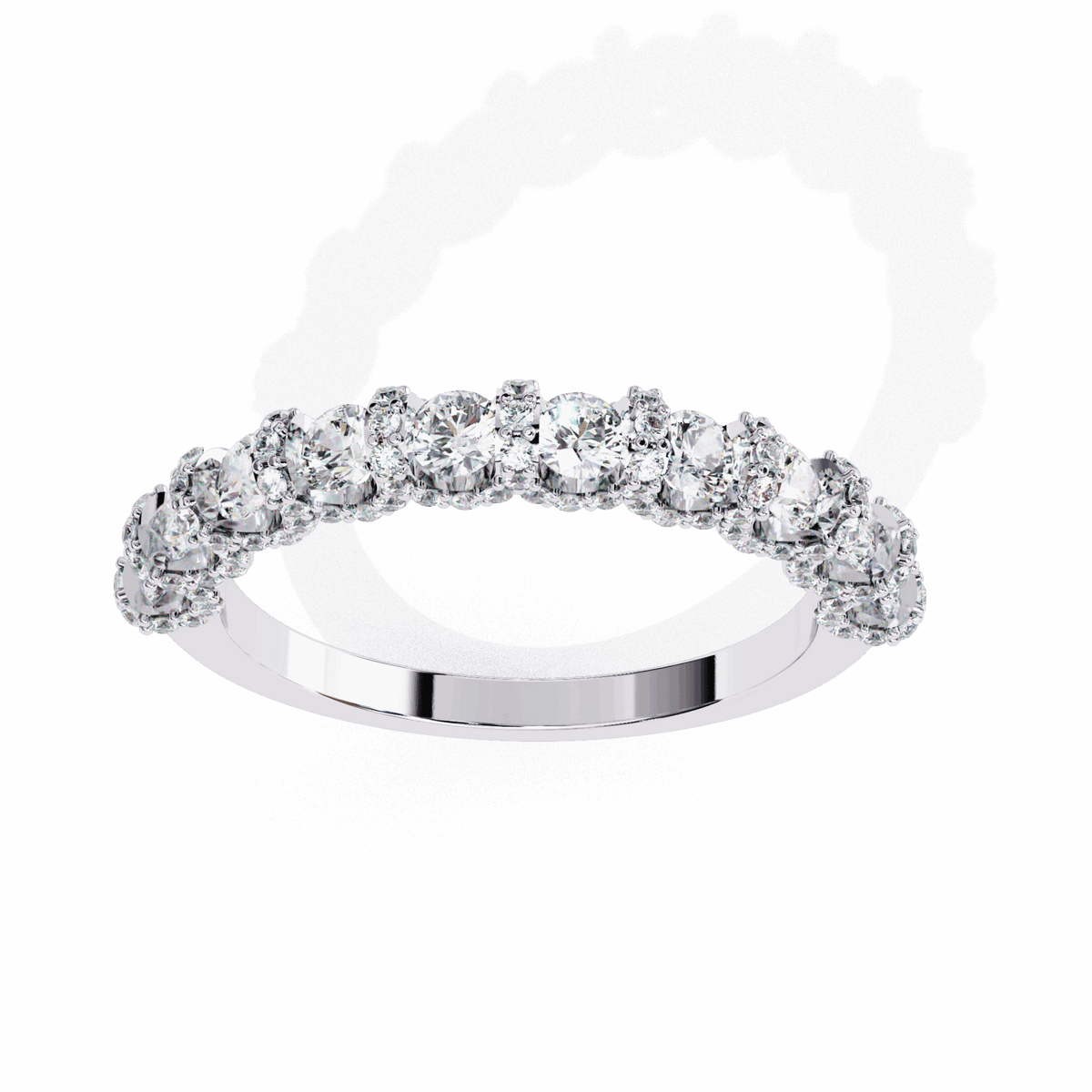 1 Carat Round Eternity Wedding Band in Moissanite | House of Estara