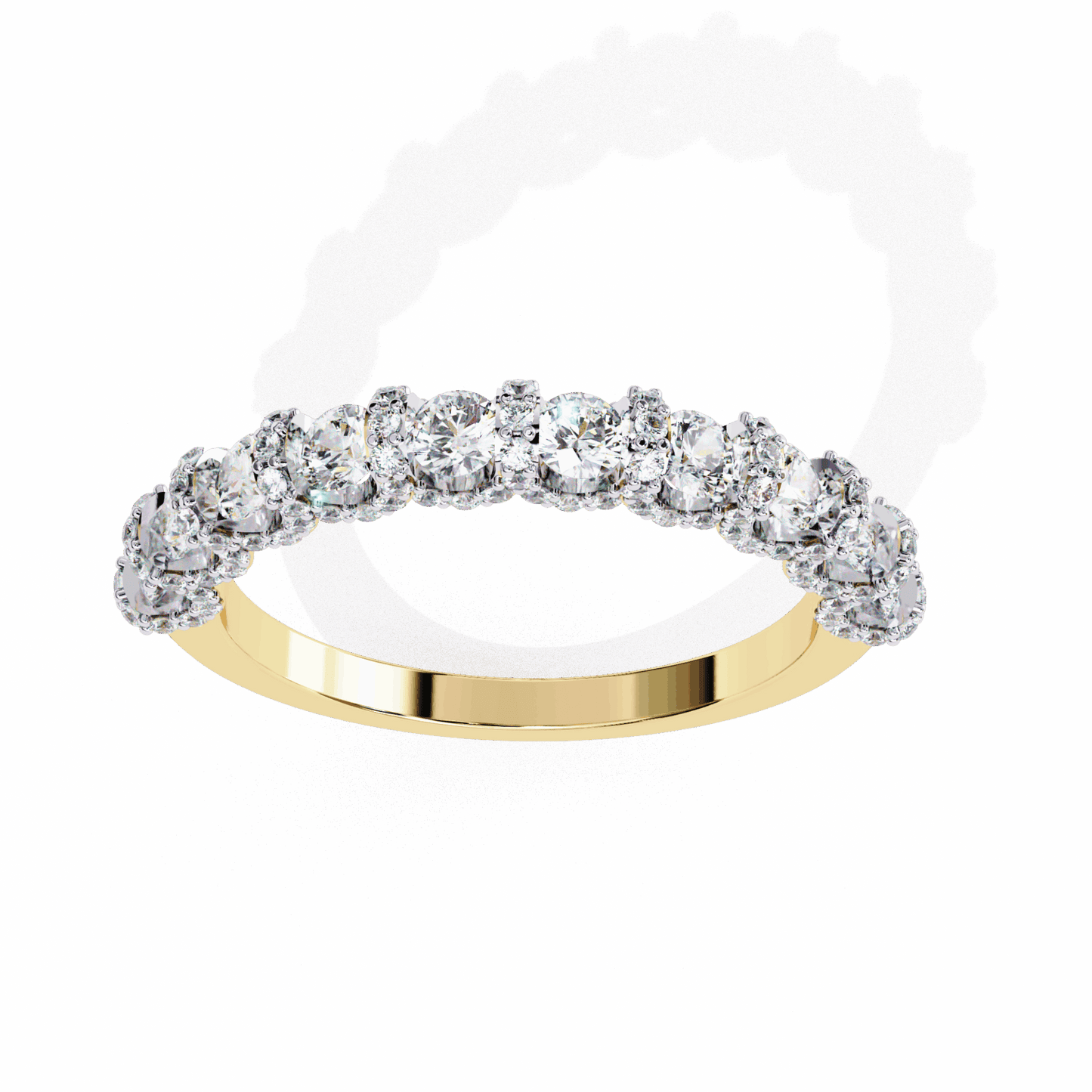 1 Carat Round Eternity Wedding Band in Moissanite | House of Estara