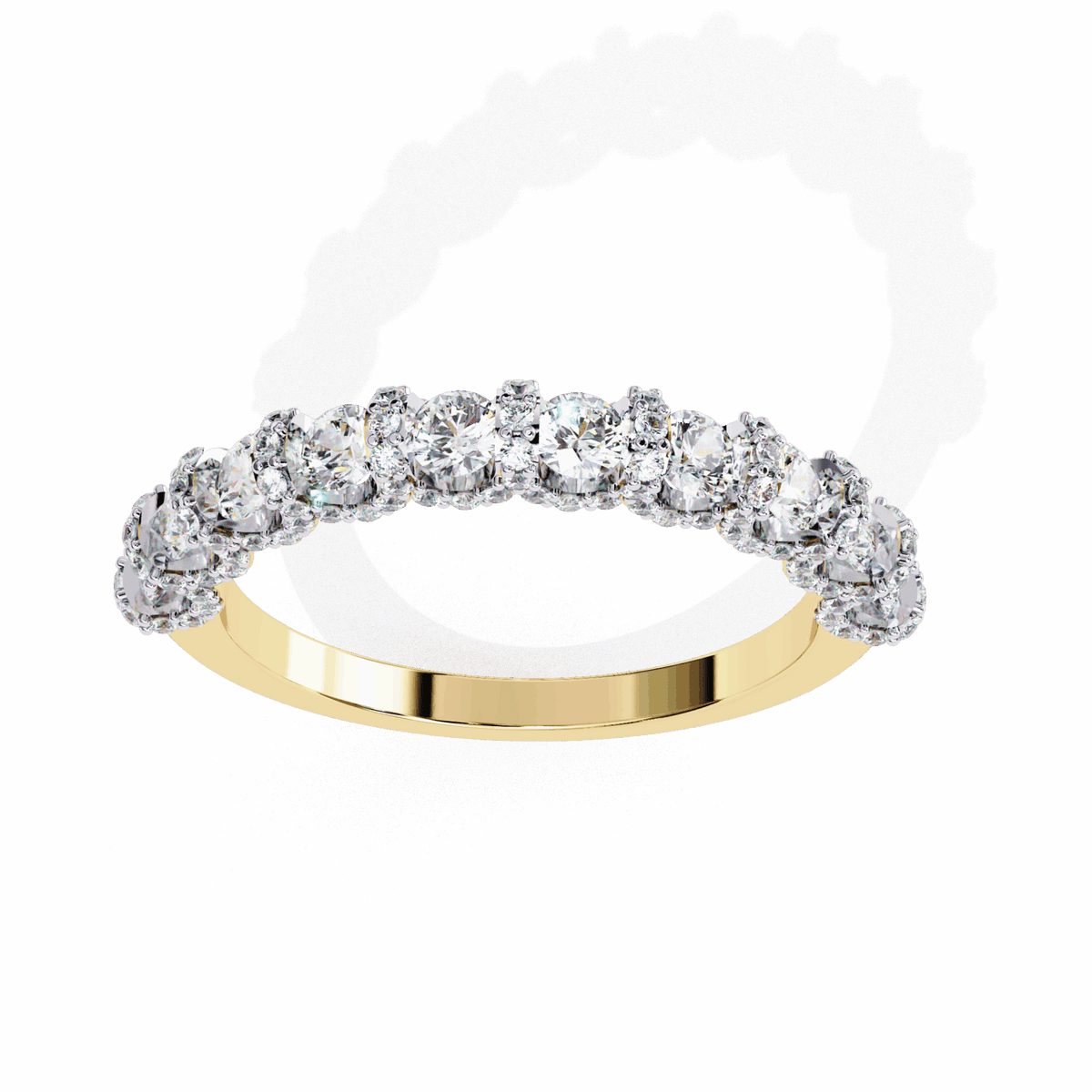 1 Carat Round Eternity Wedding Band in Moissanite | House of Estara