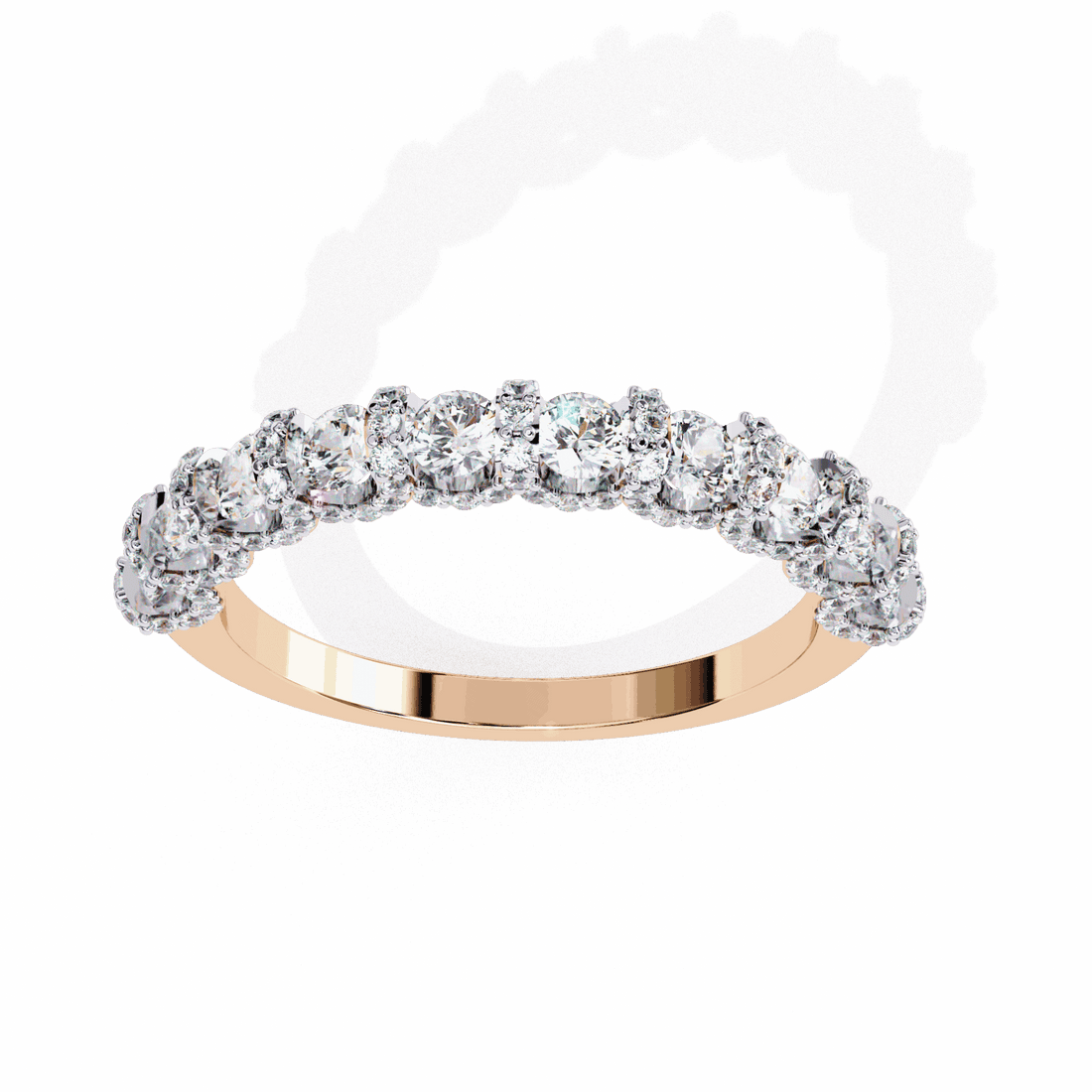 1 Carat Round Eternity Wedding Band in Moissanite | House of Estara