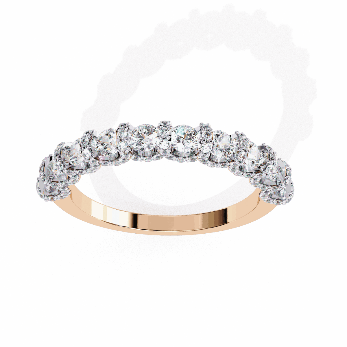 1 Carat Round Eternity Wedding Band in Moissanite | House of Estara