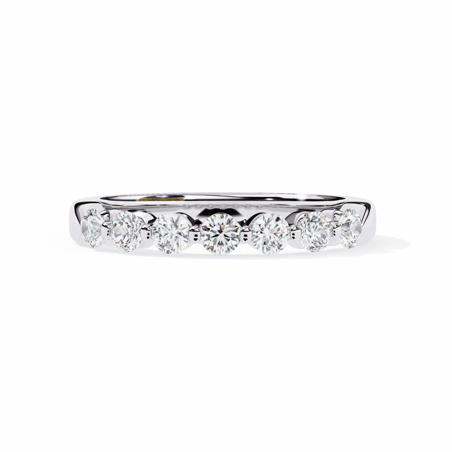 0.5 Carat Round Stackable Band in Moissanite | House of Estara