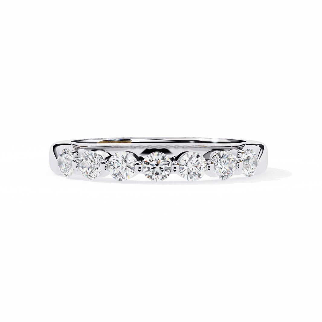0.5 Carat Round Stackable Band in Moissanite | House of Estara
