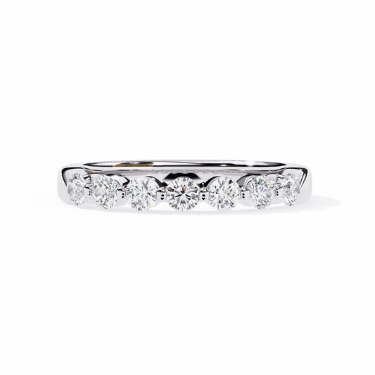 0.5 Carat Round Stackable Band in Moissanite | House of Estara