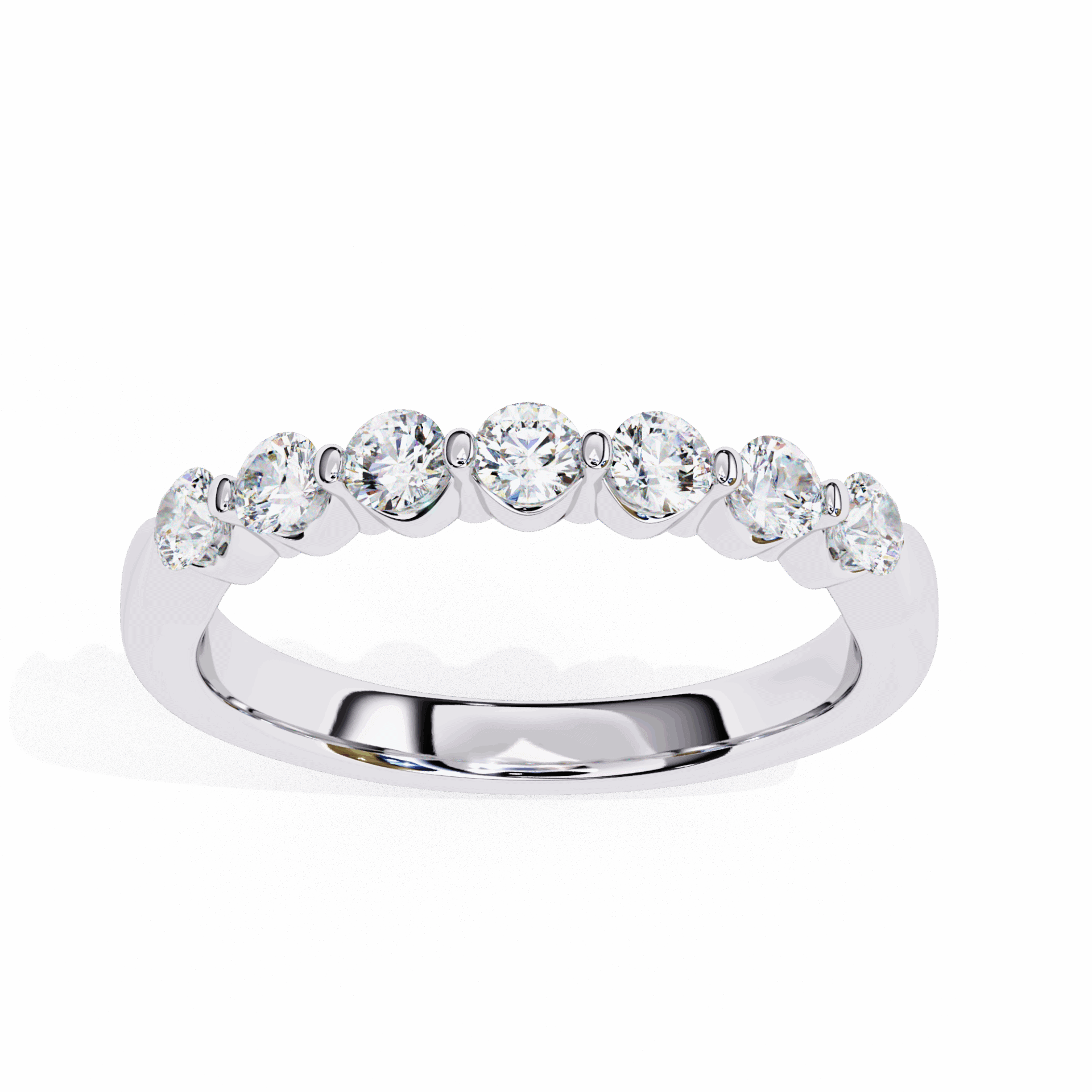 0.5 Carat Round Stackable Band in Moissanite | House of Estara