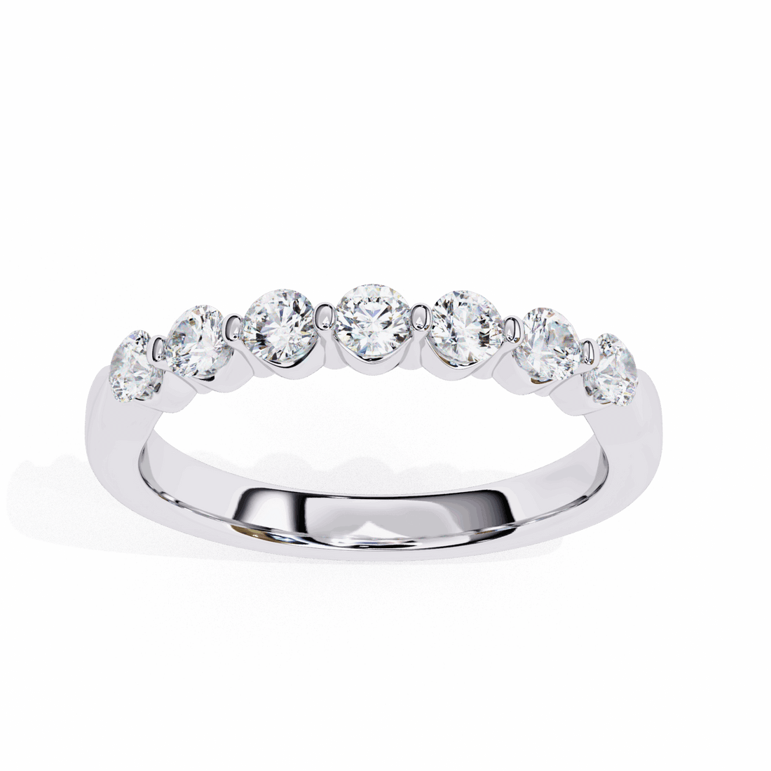 0.5 Carat Round Stackable Band in Moissanite | House of Estara