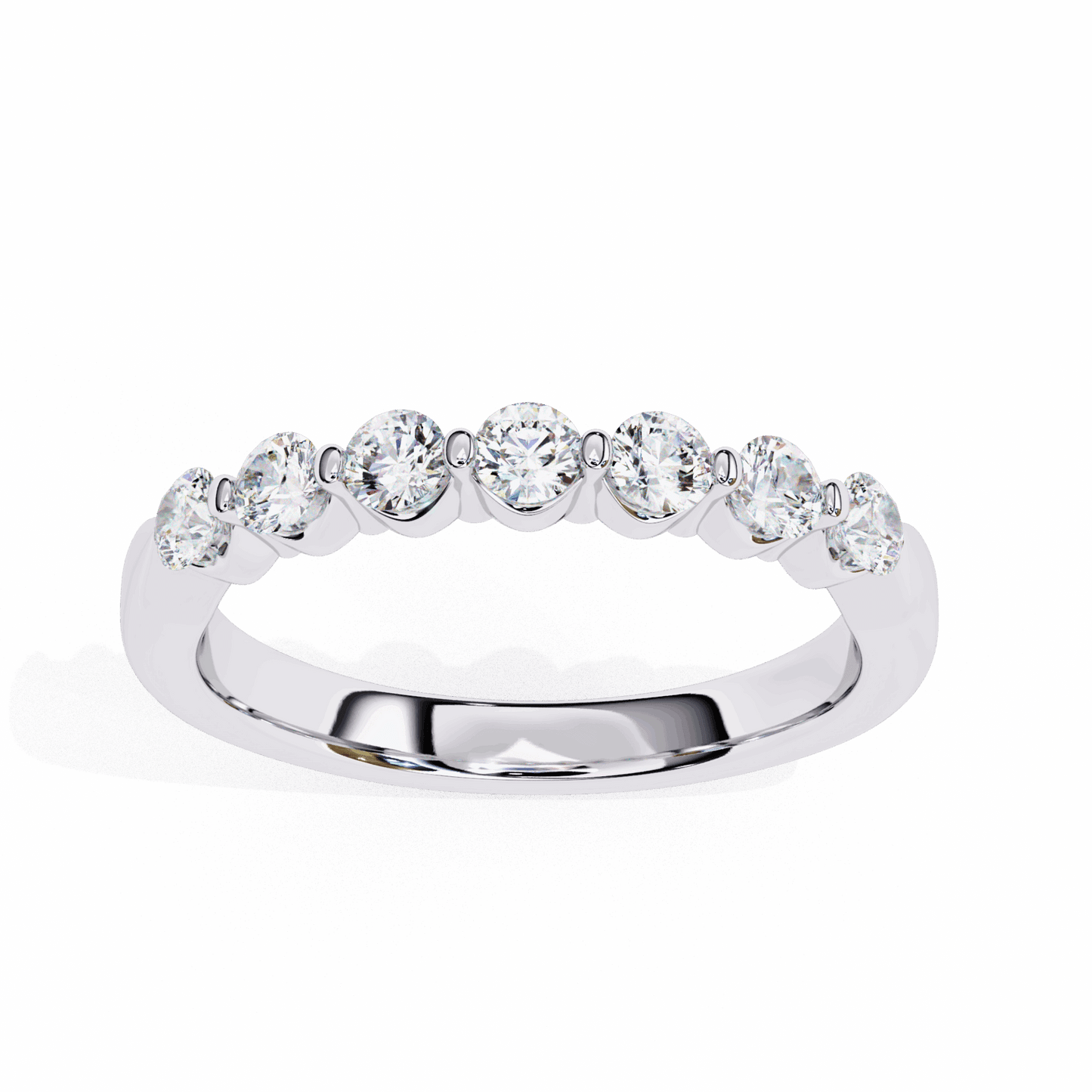 0.5 Carat Round Stackable Band in Moissanite | House of Estara