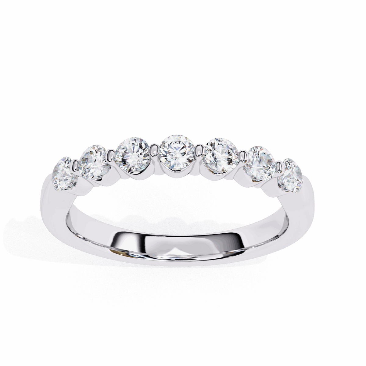 0.5 Carat Round Stackable Band in Moissanite | House of Estara