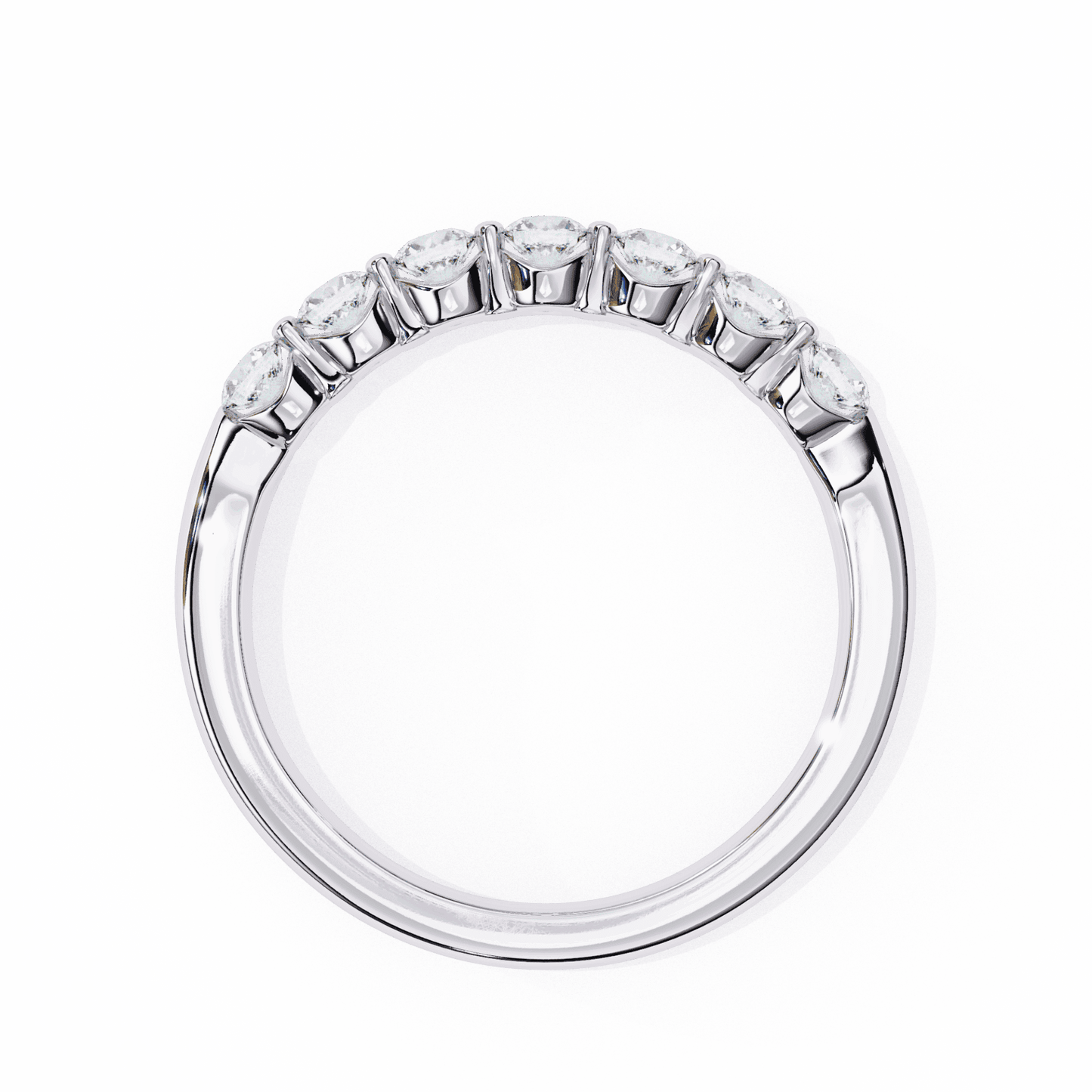 0.5 Carat Round Stackable Band in Moissanite | House of Estara