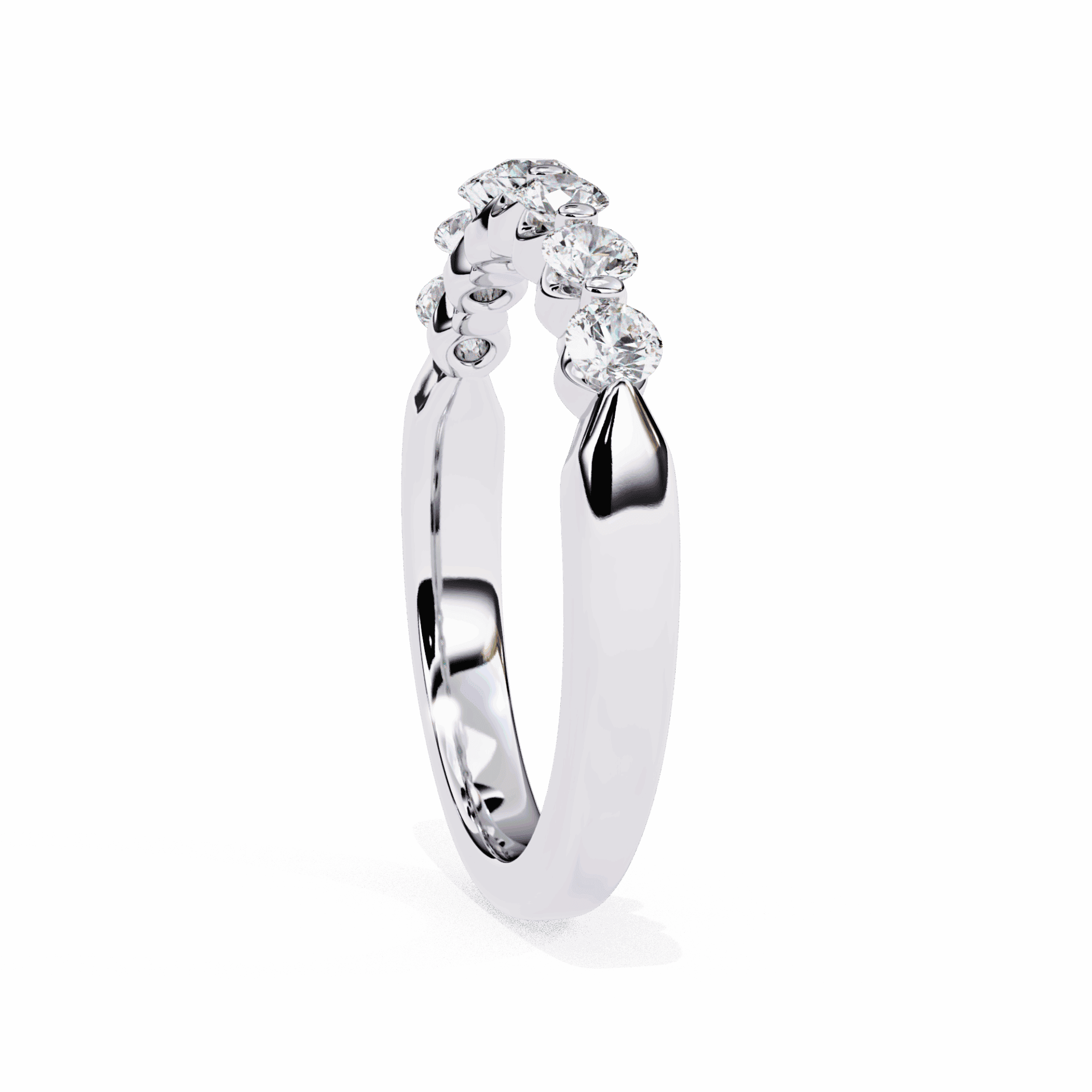 0.5 Carat Round Stackable Band in Moissanite | House of Estara