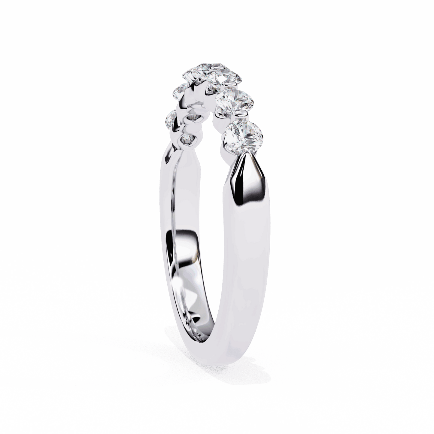 0.5 Carat Round Stackable Band in Moissanite | House of Estara