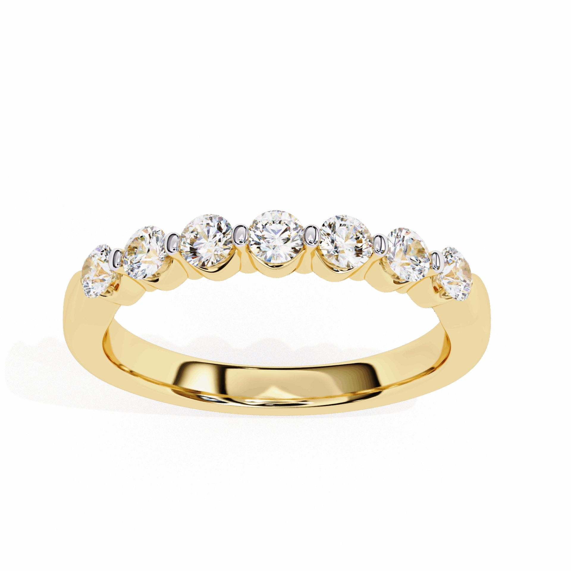 0.5 Carat Round Stackable Band in Moissanite | House of Estara