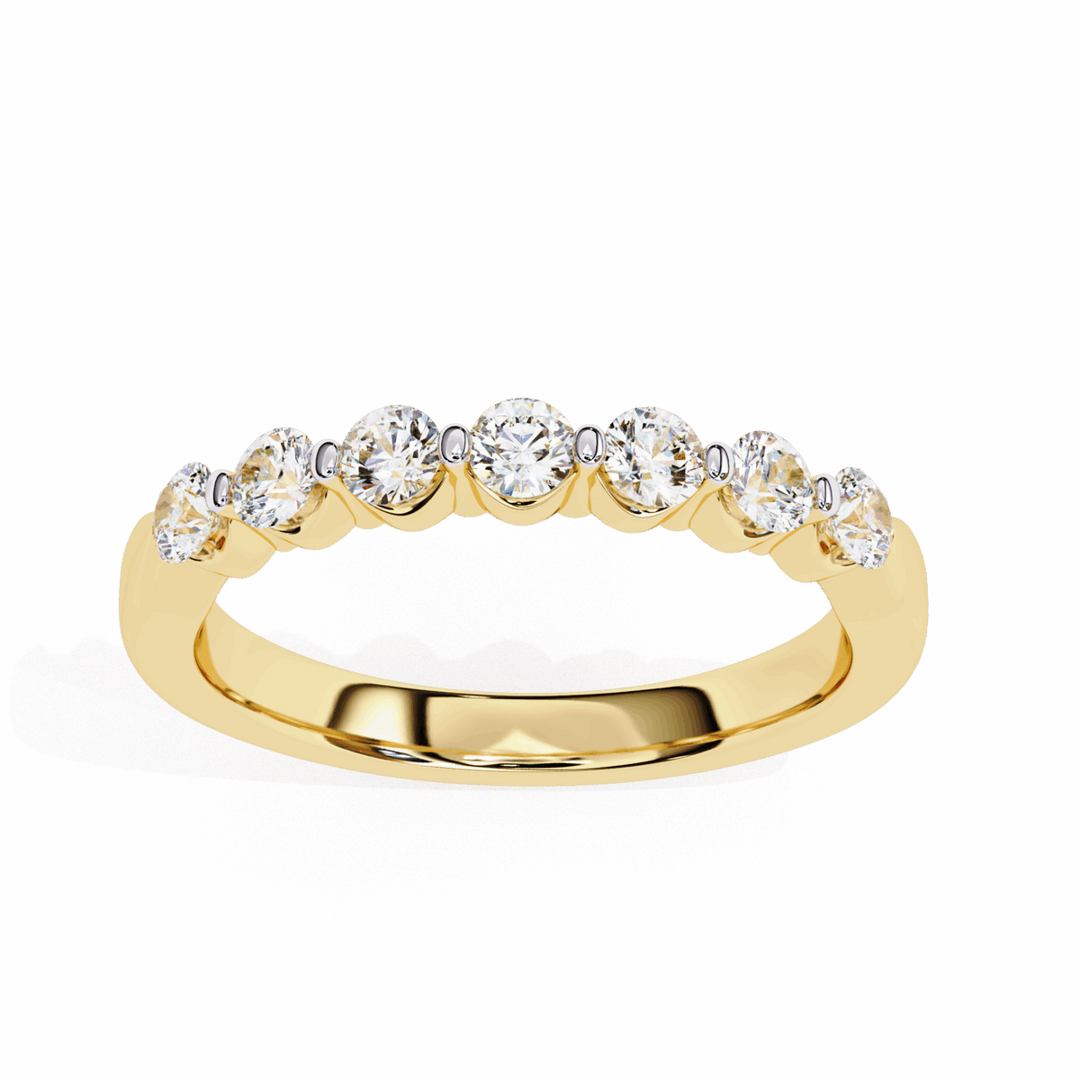 0.5 Carat Round Stackable Band in Moissanite | House of Estara