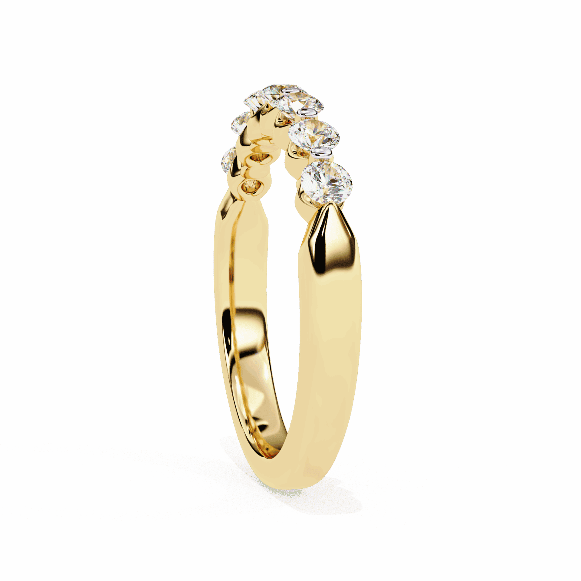 0.5 Carat Round Stackable Band in Moissanite | House of Estara